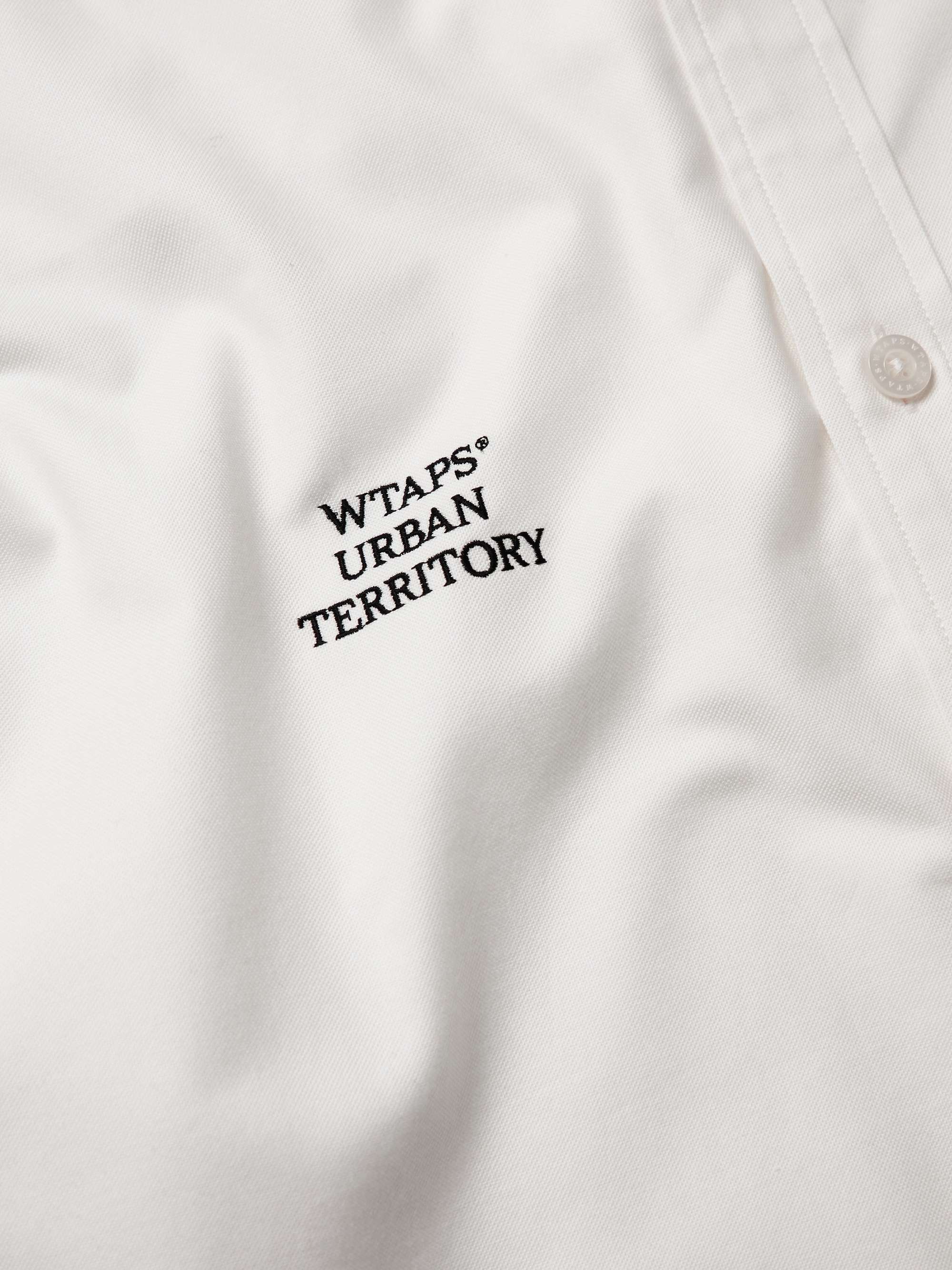 WTAPS® Button-Down Collar Embroidered Cotton-Oxford Shirt