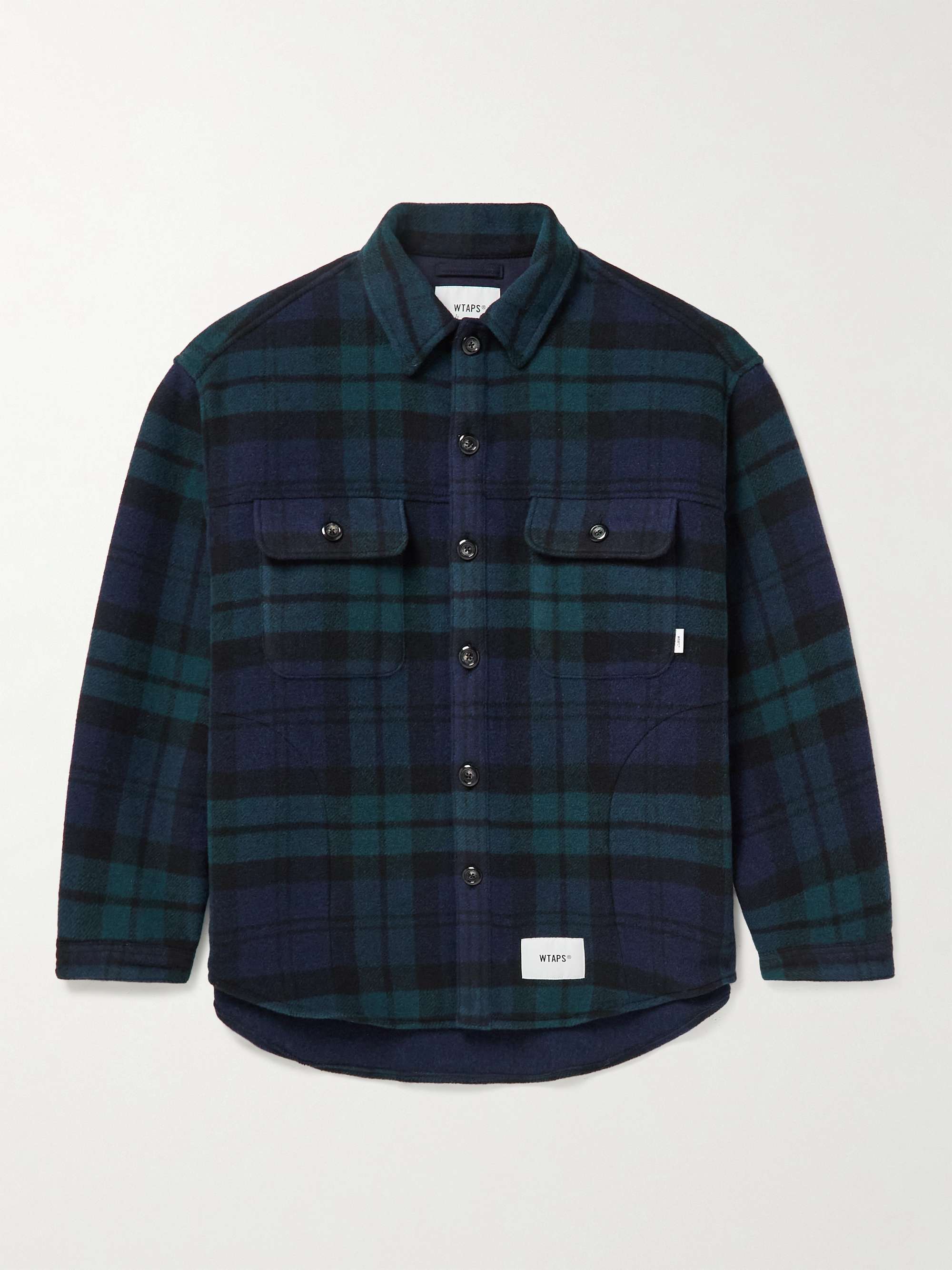 WTAPS® Oversized Checked Wool-Blend Flannel Jacket | MR PORTER