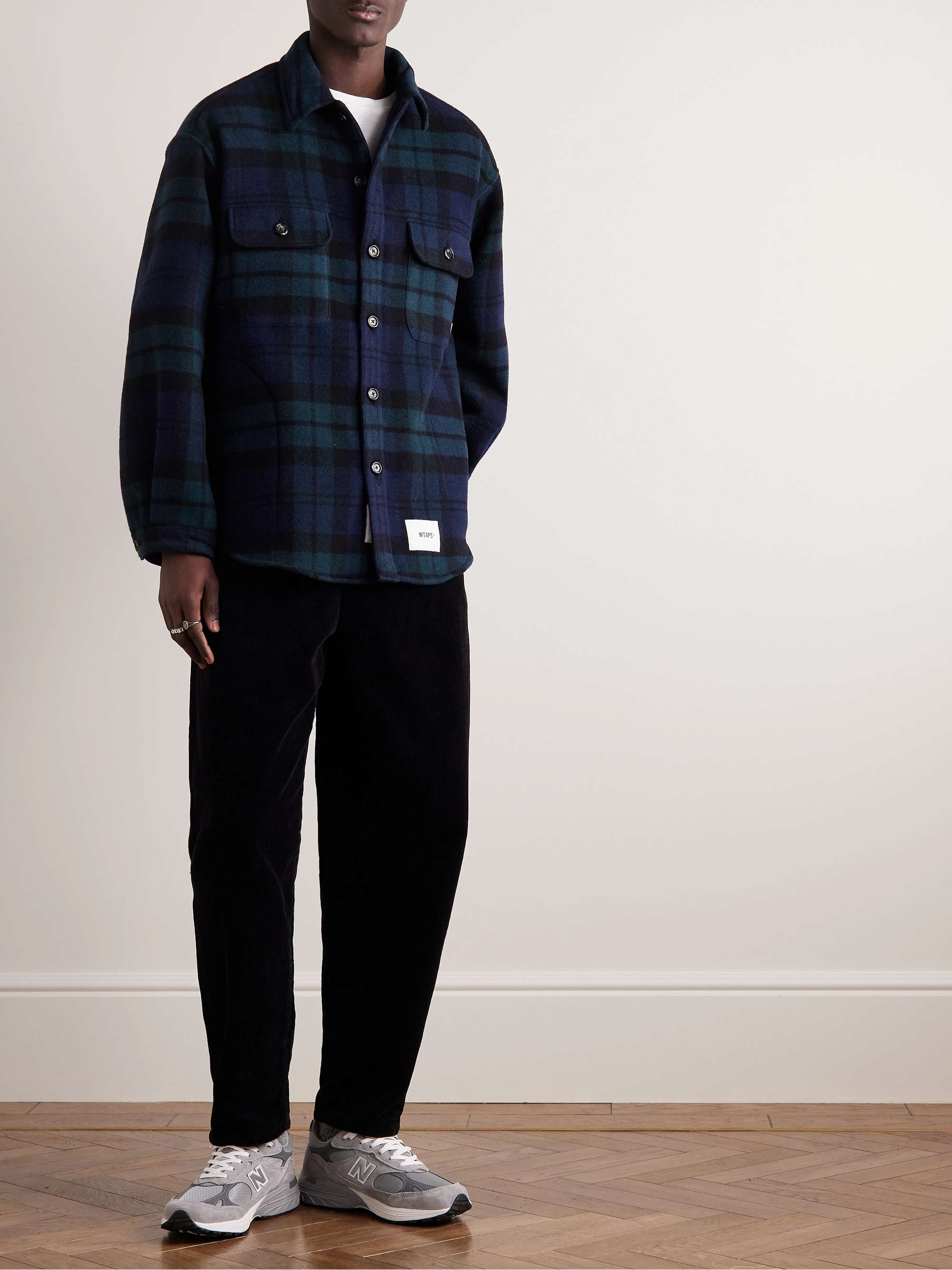 WTAPS® Oversized Checked Wool-Blend Flannel Jacket for Men | MR PORTER