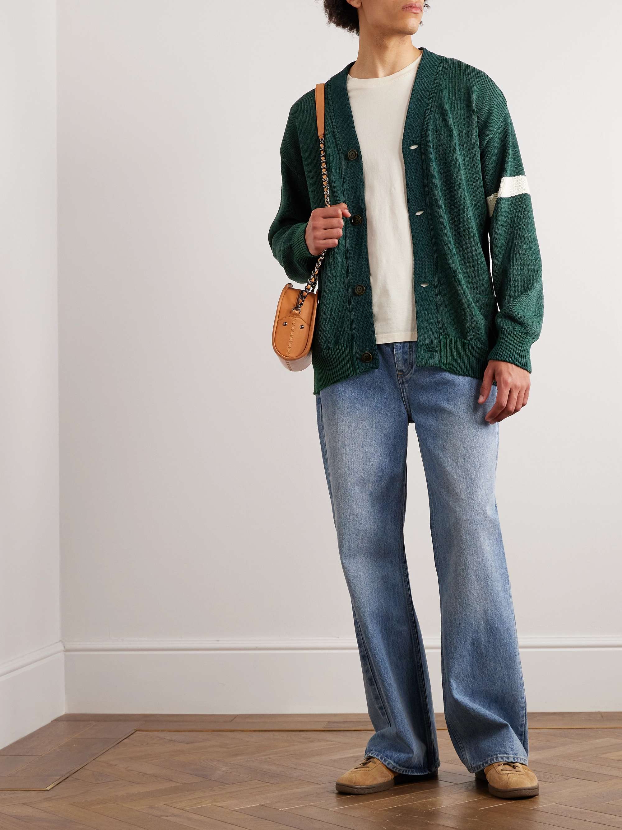 NANAMICA Striped Knitted Cardigan for Men | MR PORTER