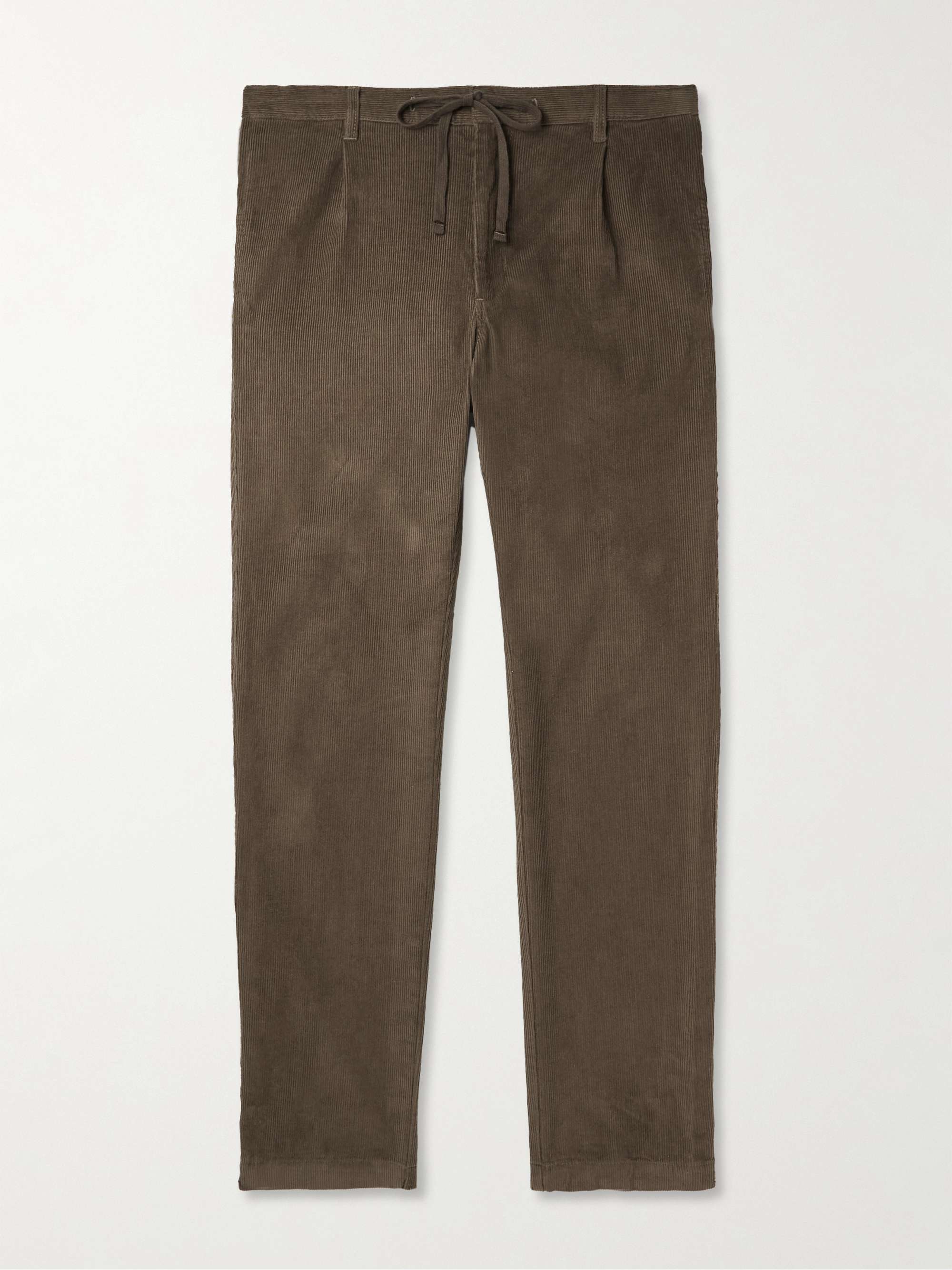 HARTFORD Tanker Straight-Leg Cotton-Corduroy Drawstring Trousers for ...