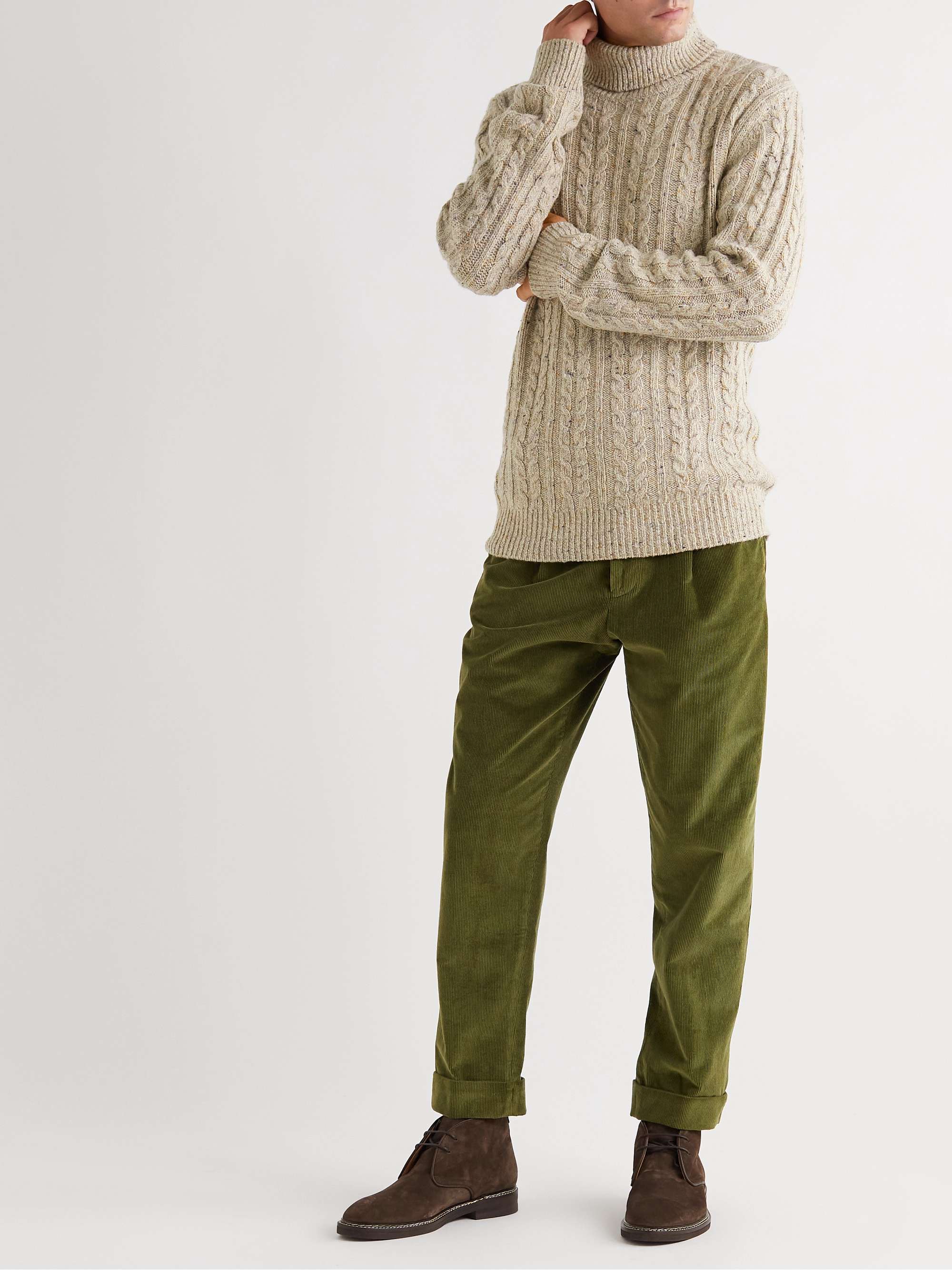 HARTFORD CableKnit Donegal WoolBlend Rollneck Sweater for Men MR PORTER