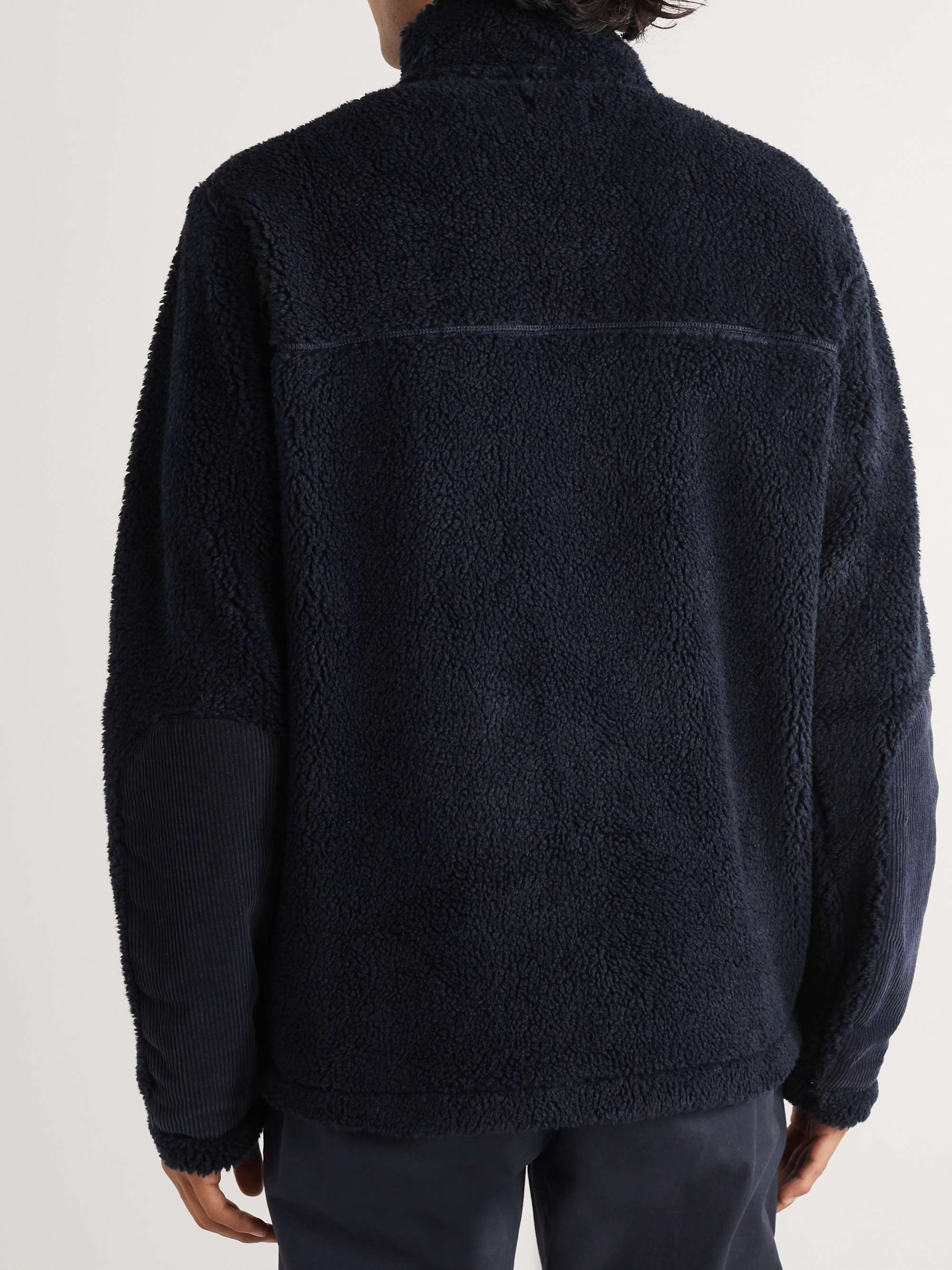 HARTFORD Fleece and Cotton-Corduroy Bomber Jacket