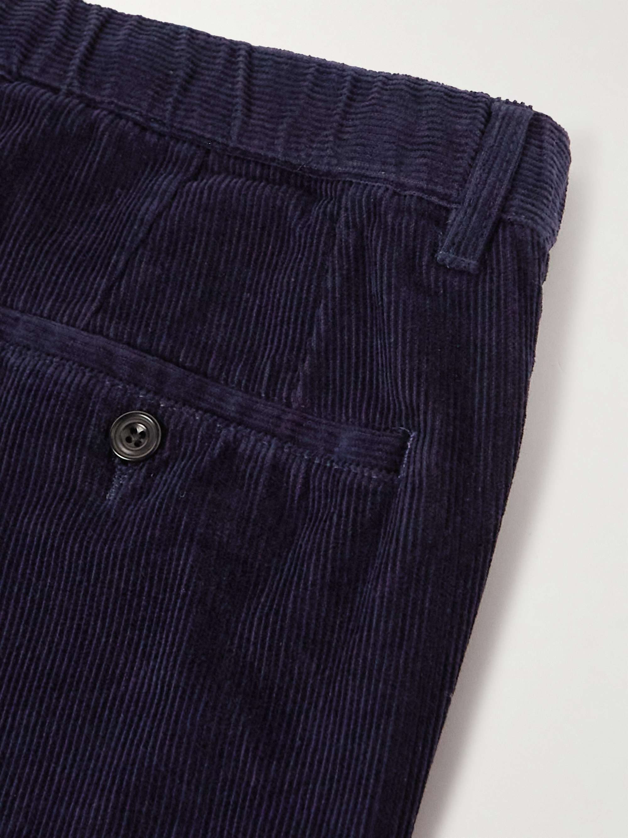 HARTFORD Tanker Straight-Leg Cotton-Corduroy Drawstring Trousers