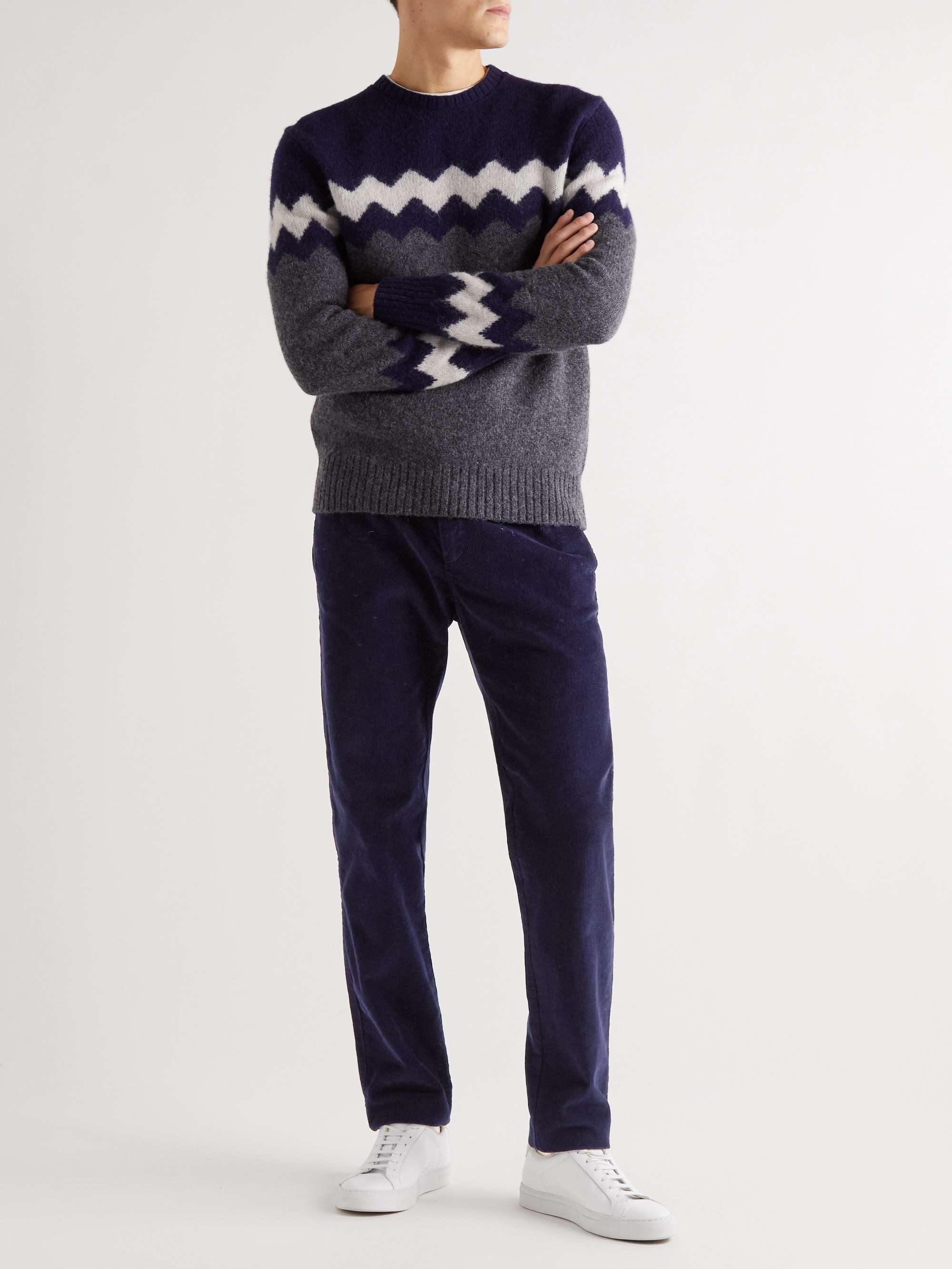 HARTFORD Tanker Straight-Leg Cotton-Corduroy Drawstring Trousers