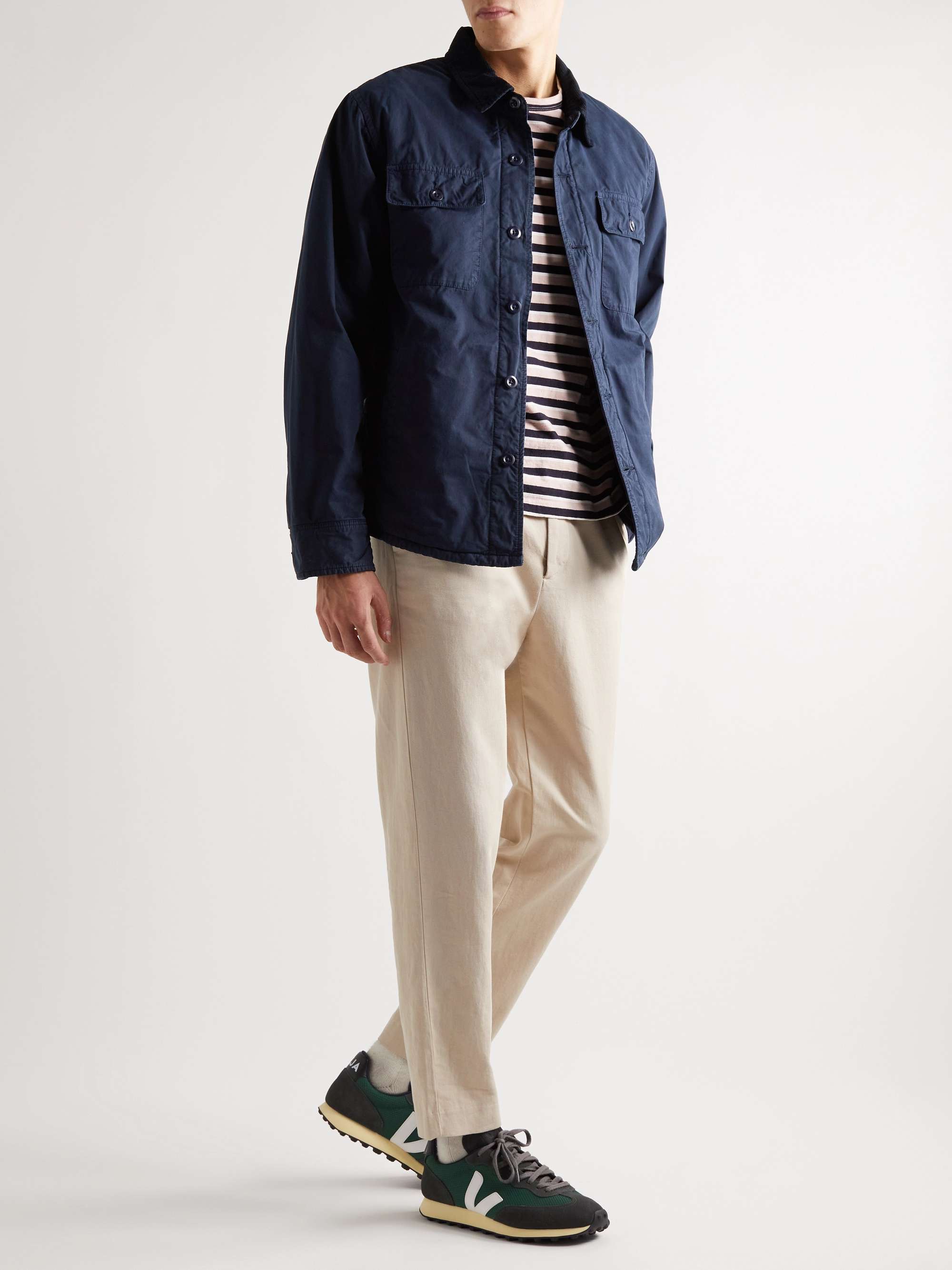 HARTFORD Jemmy Padded Corduroy-Trimmed Cotton Jacket