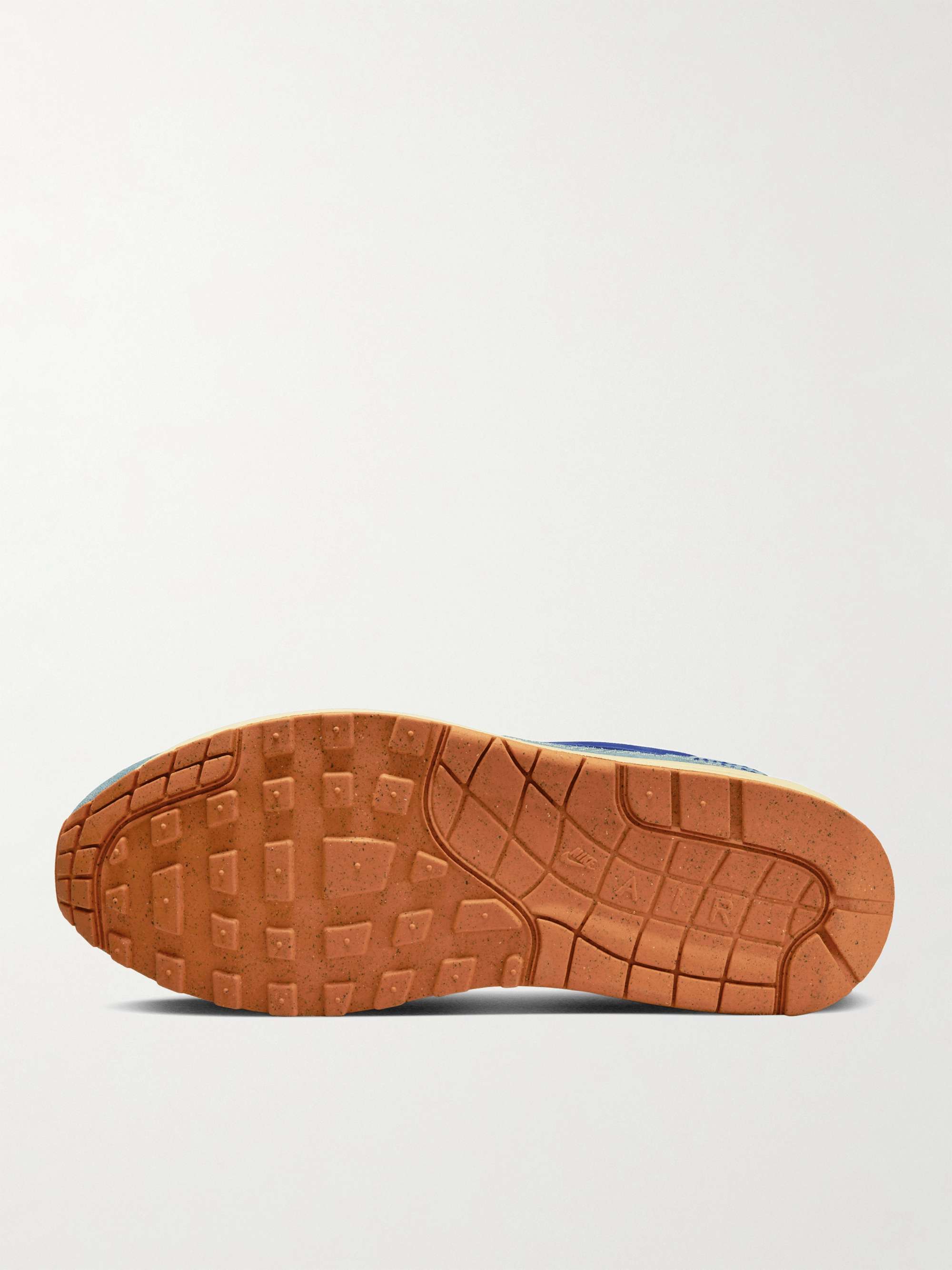 NIKE Air Max 1 PRM Denim and Suede Sneakers