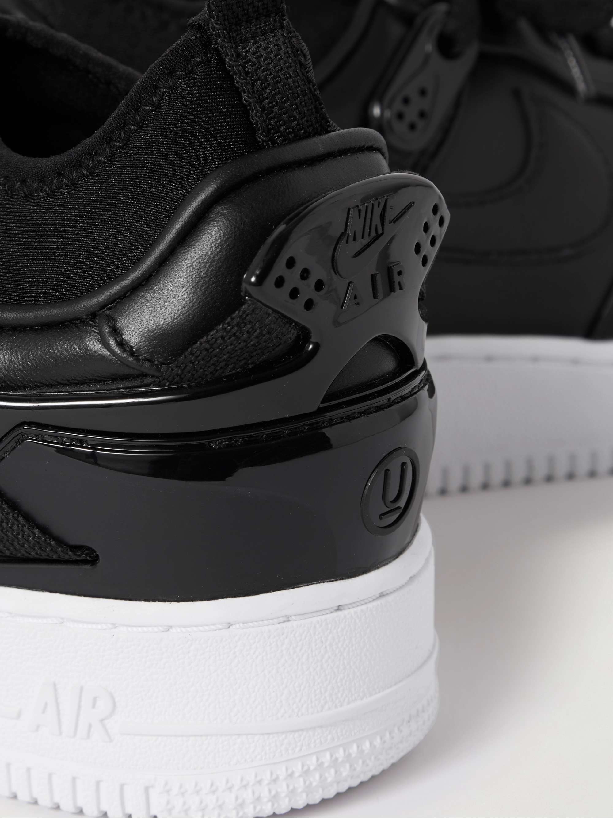 NIKE + Undercover Air Force 1 Rubber-Trimmed Leather Sneakers