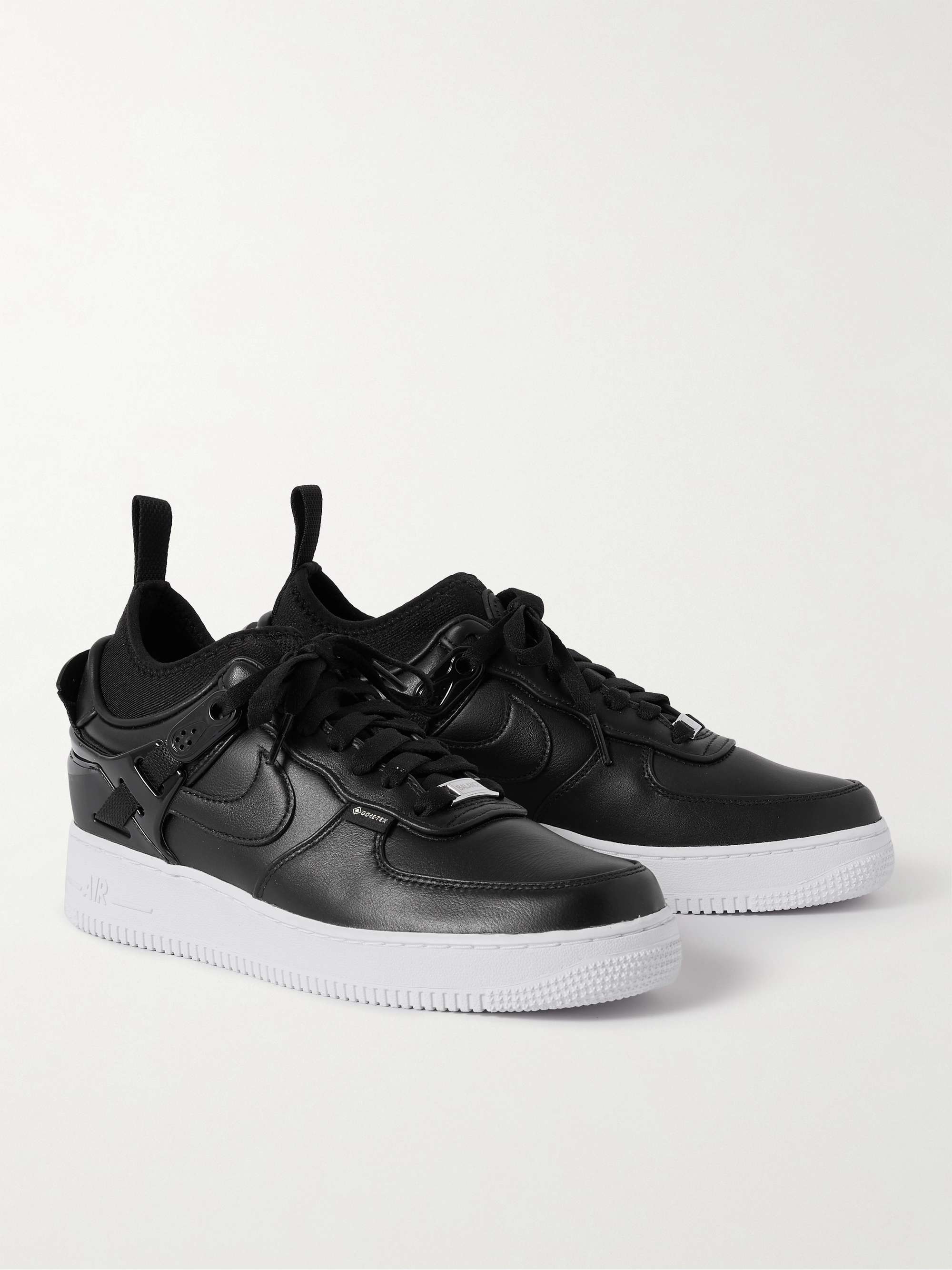 NIKE + Undercover Air Force 1 Rubber-Trimmed Leather Sneakers