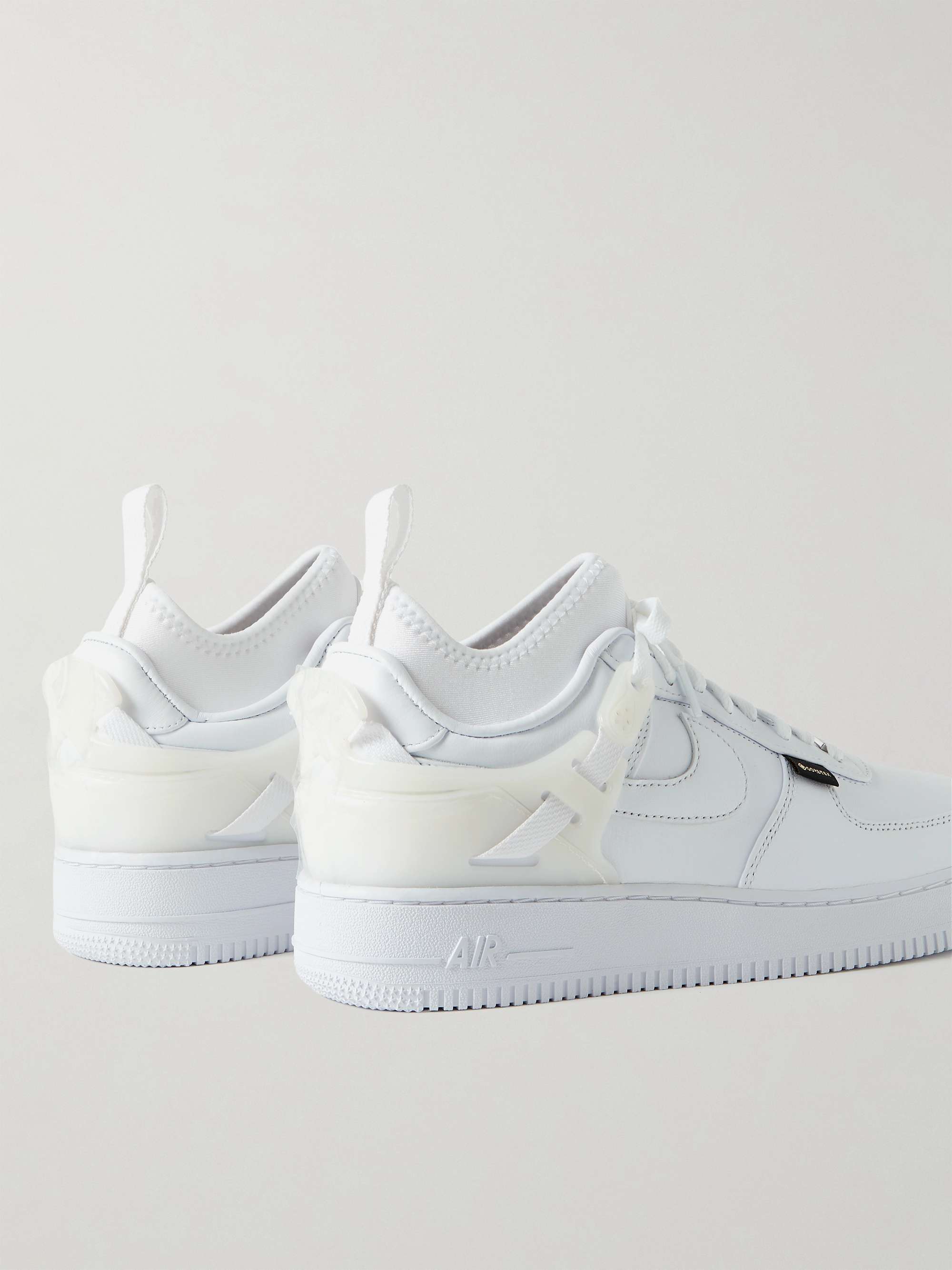 NIKE + Undercover Air Force 1 Rubber-Trimmed Leather Sneakers