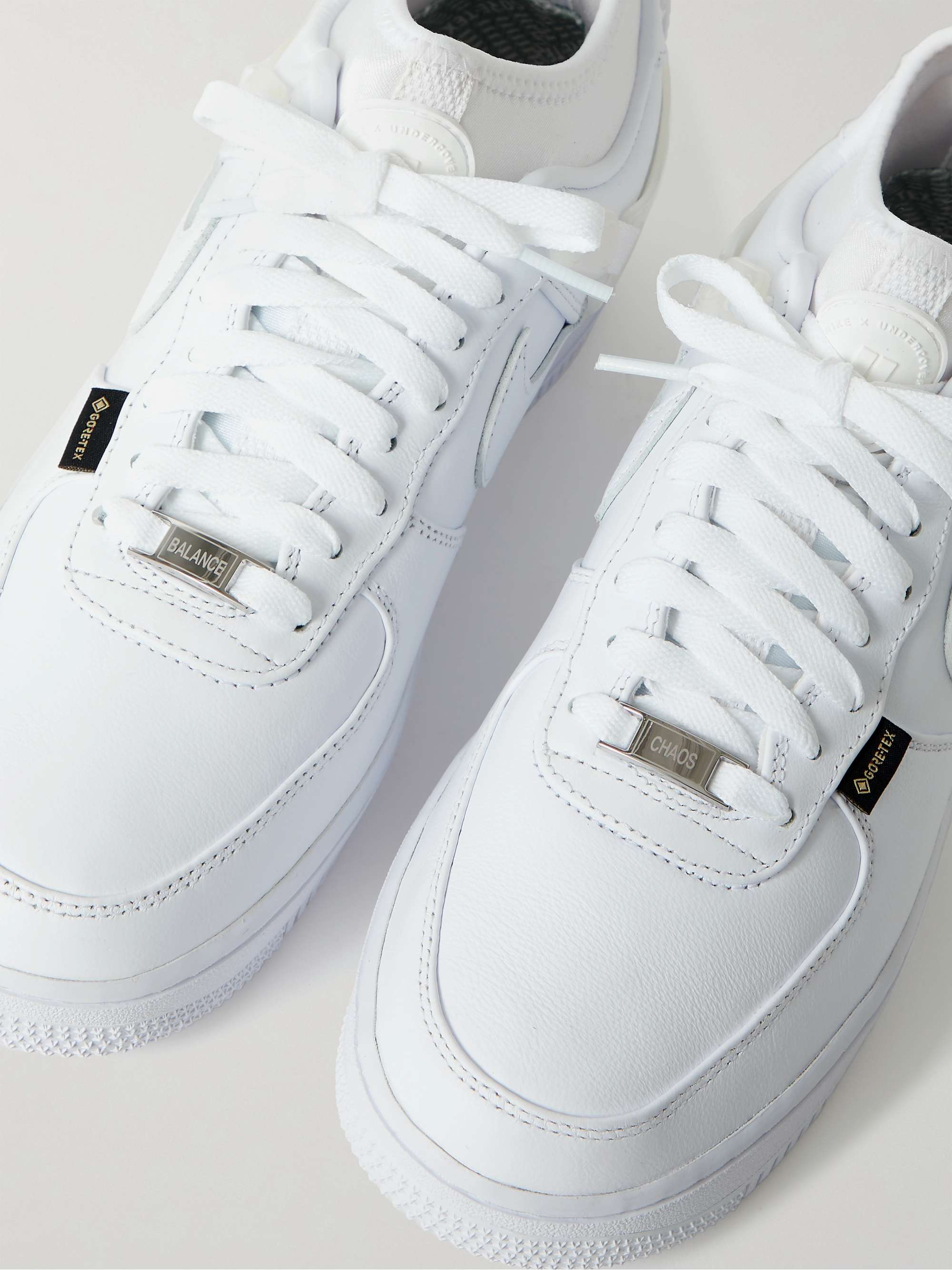 NIKE + Undercover Air Force 1 Rubber-Trimmed Leather Sneakers