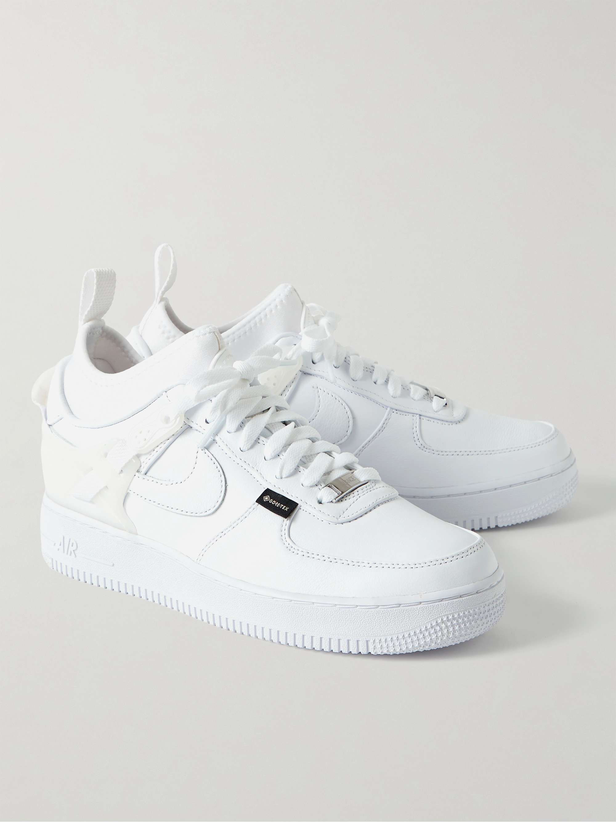 NIKE + Undercover Air Force 1 Rubber-Trimmed Leather Sneakers