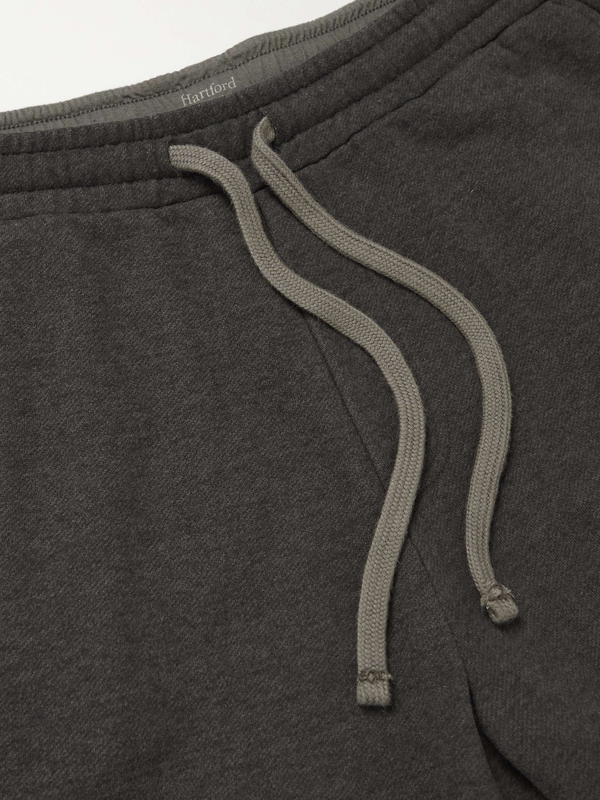 HARTFORD Joggy Tapered Brushed Cotton-Blend Jersey Sweatpants