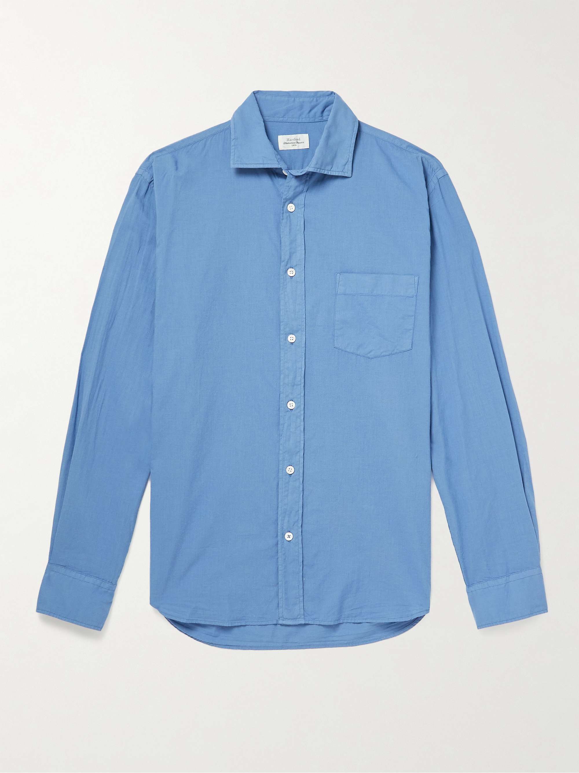 HARTFORD Palm Pat Cotton-Poplin Shirt
