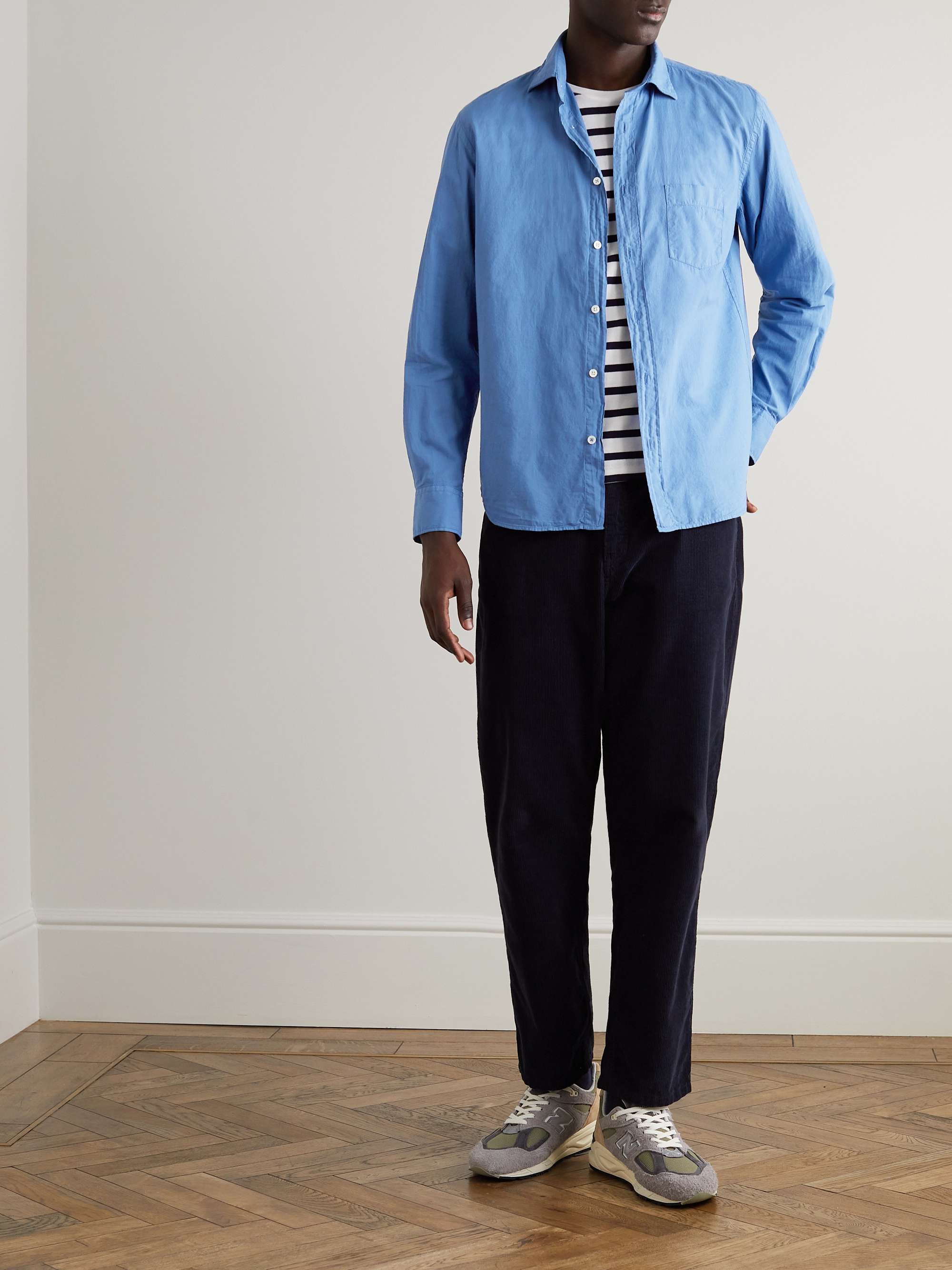 HARTFORD Palm Pat Cotton-Poplin Shirt
