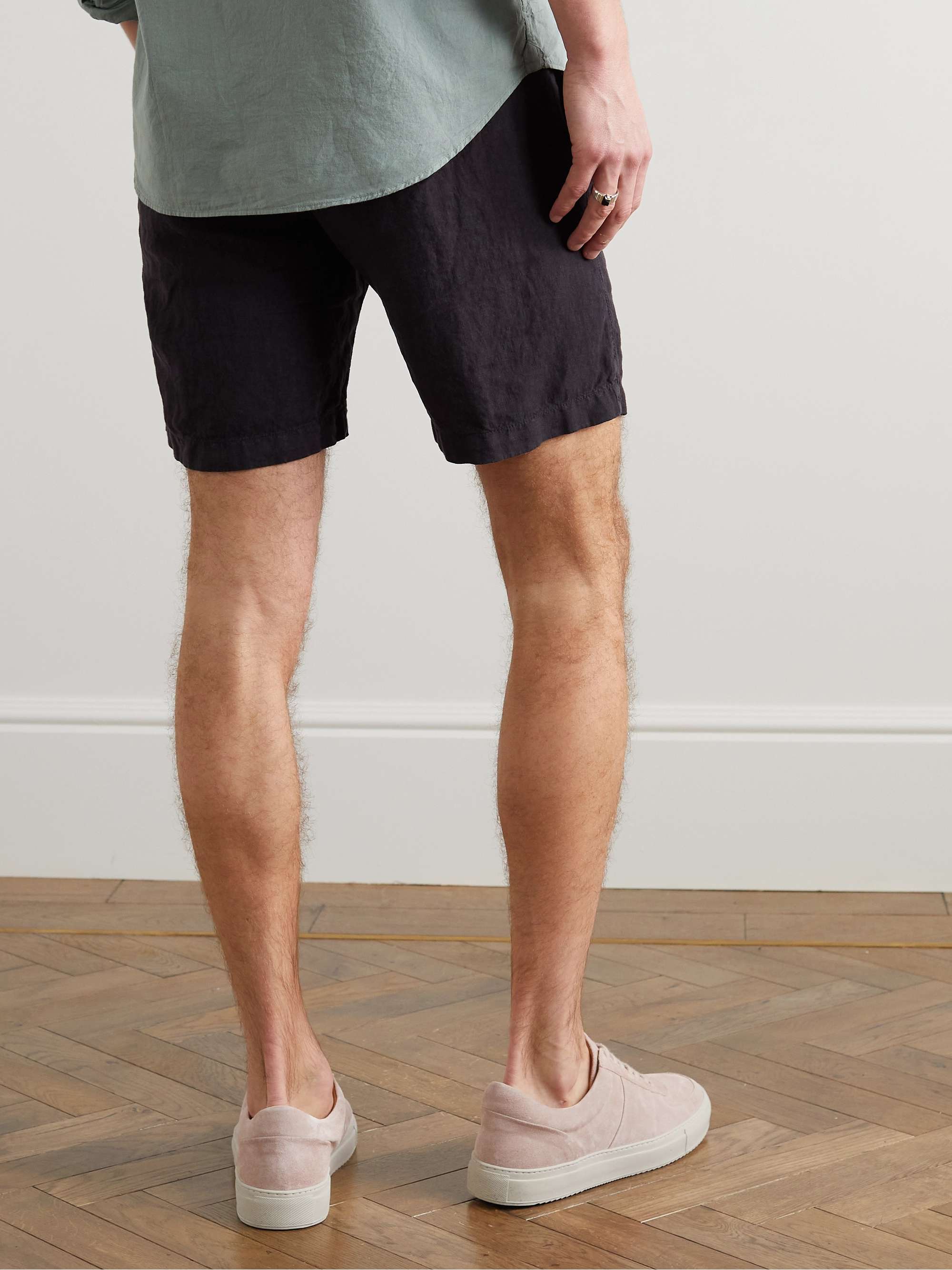 HARTFORD Tank Slim-Fit Linen Drawstring Shorts