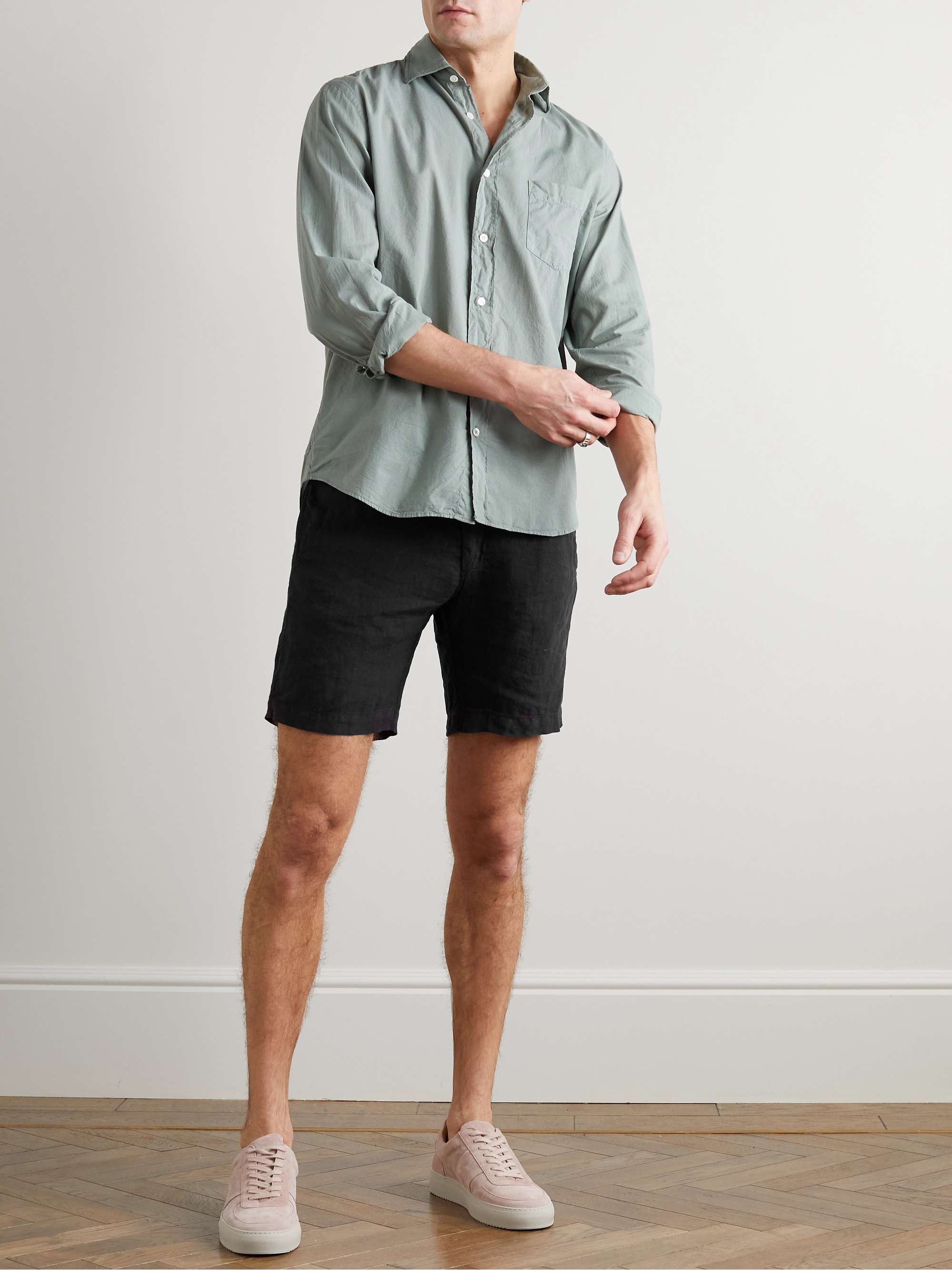 HARTFORD Tank Slim-Fit Linen Drawstring Shorts