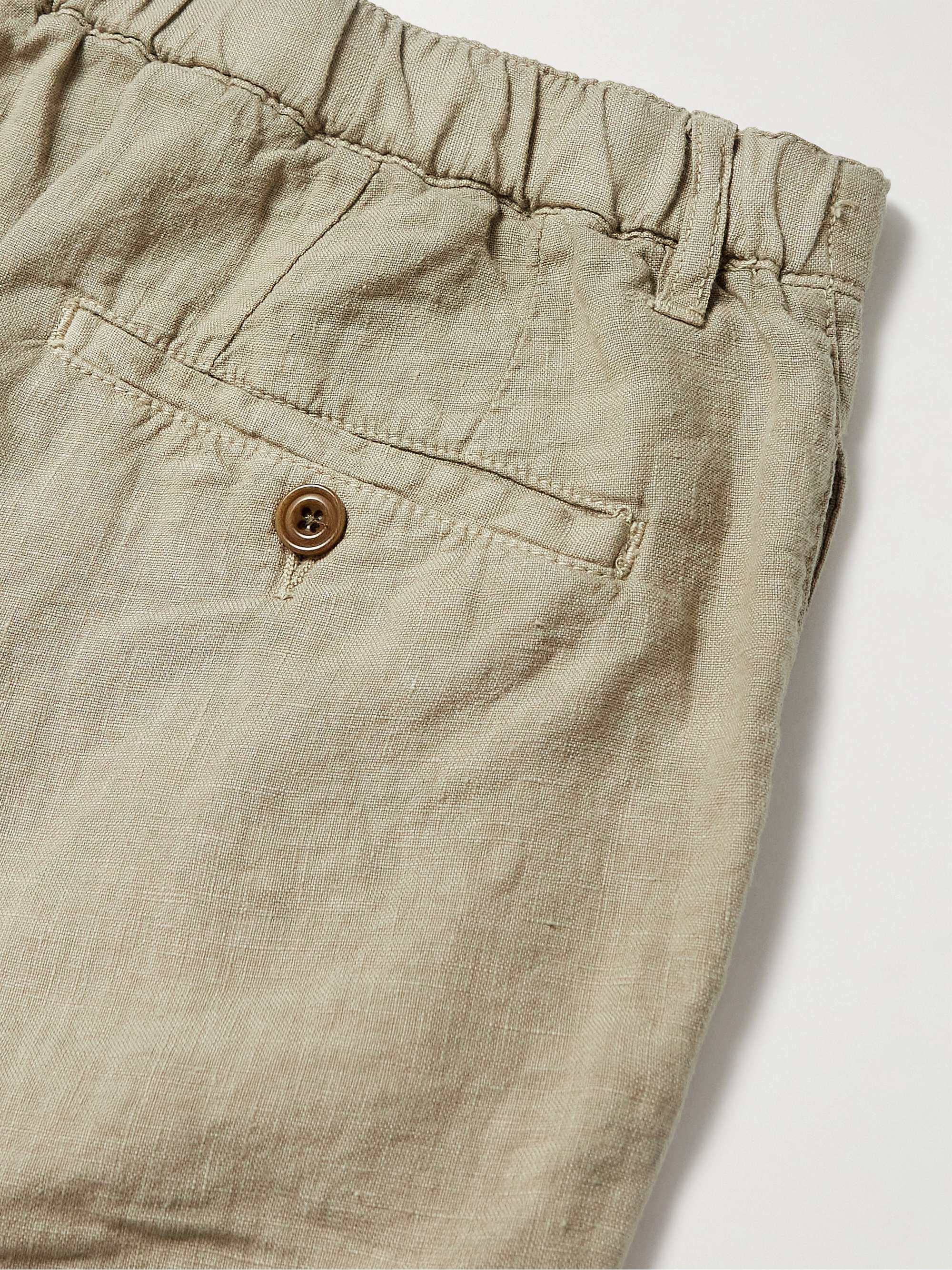 HARTFORD Tank Slim-Fit Linen Drawstring Shorts