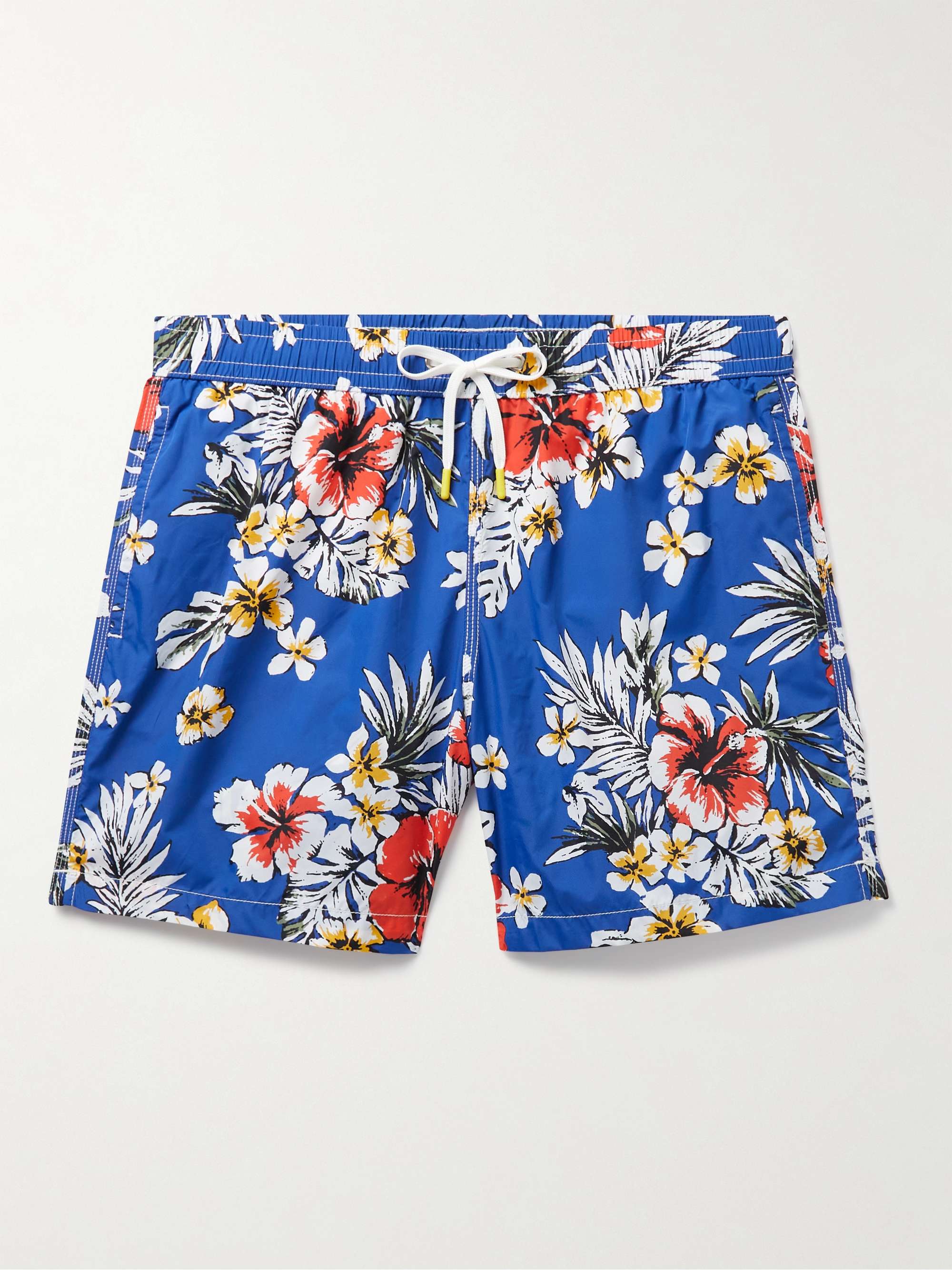 HARTFORD Slim-Fit Mid-Length Floral-Print Swim Shorts