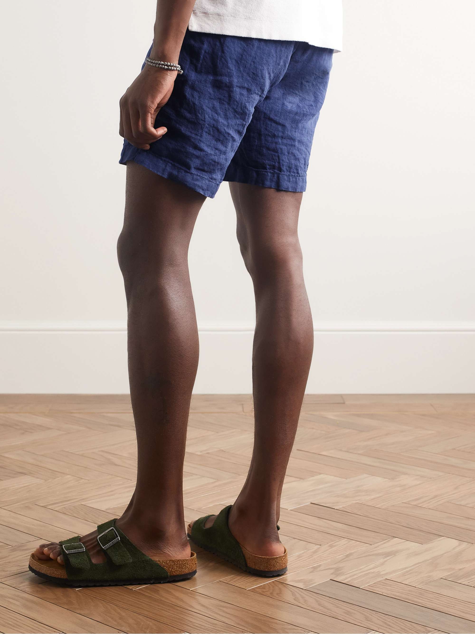 HARTFORD Tank Slim-Fit Linen Drawstring Shorts
