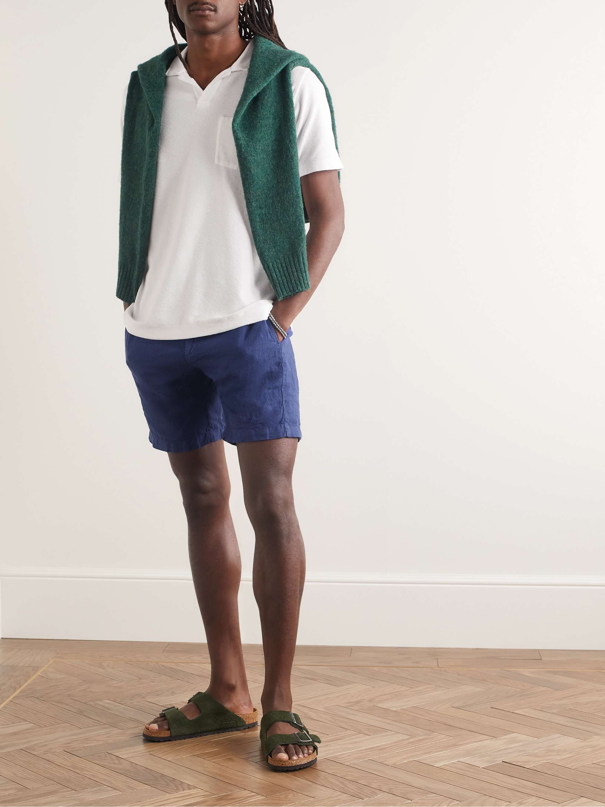 HARTFORD Tank Slim-Fit Linen Drawstring Shorts