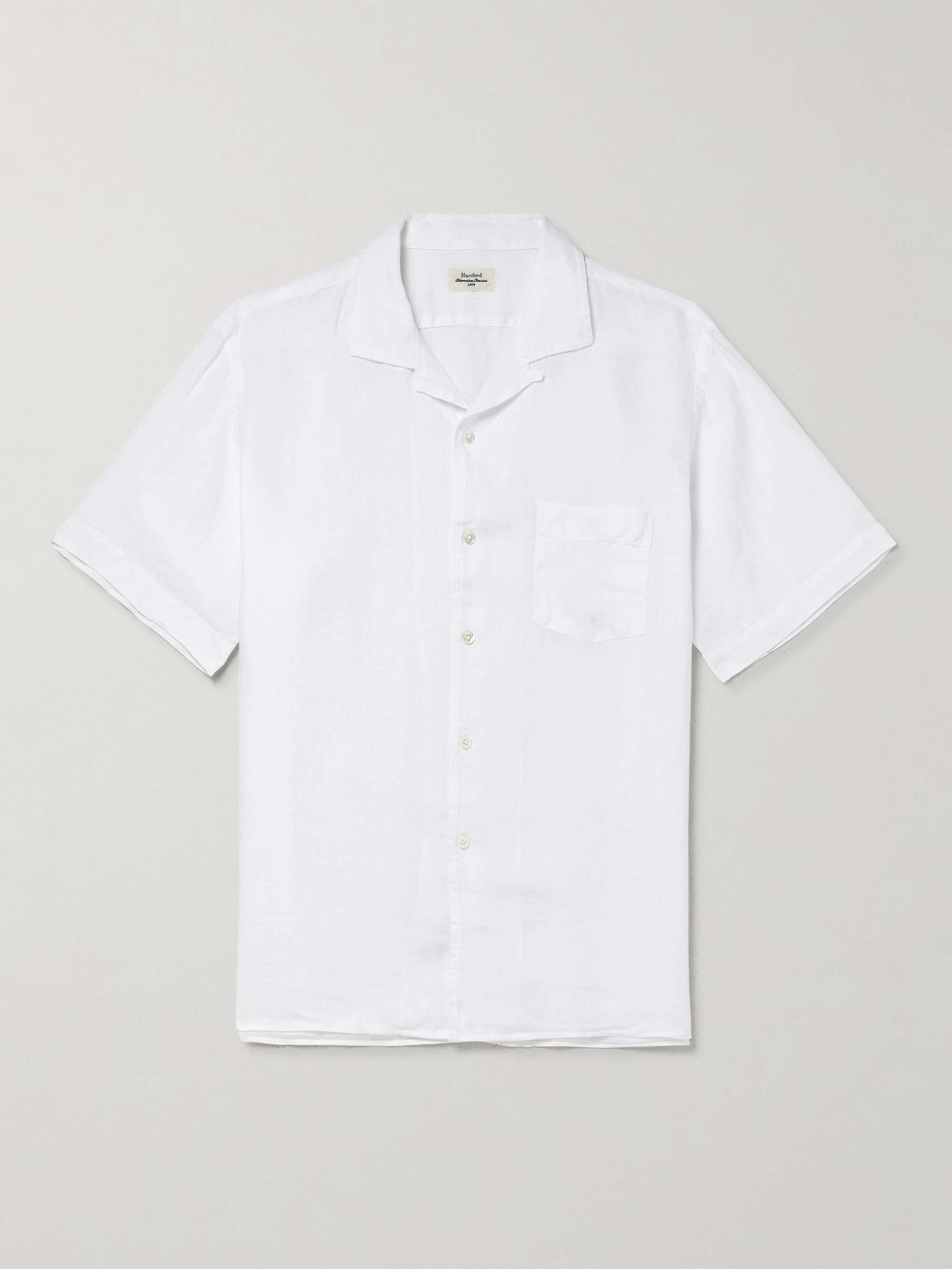 HARTFORD Palm Mc Pat Convertible-Collar Linen Shirt for Men | MR PORTER