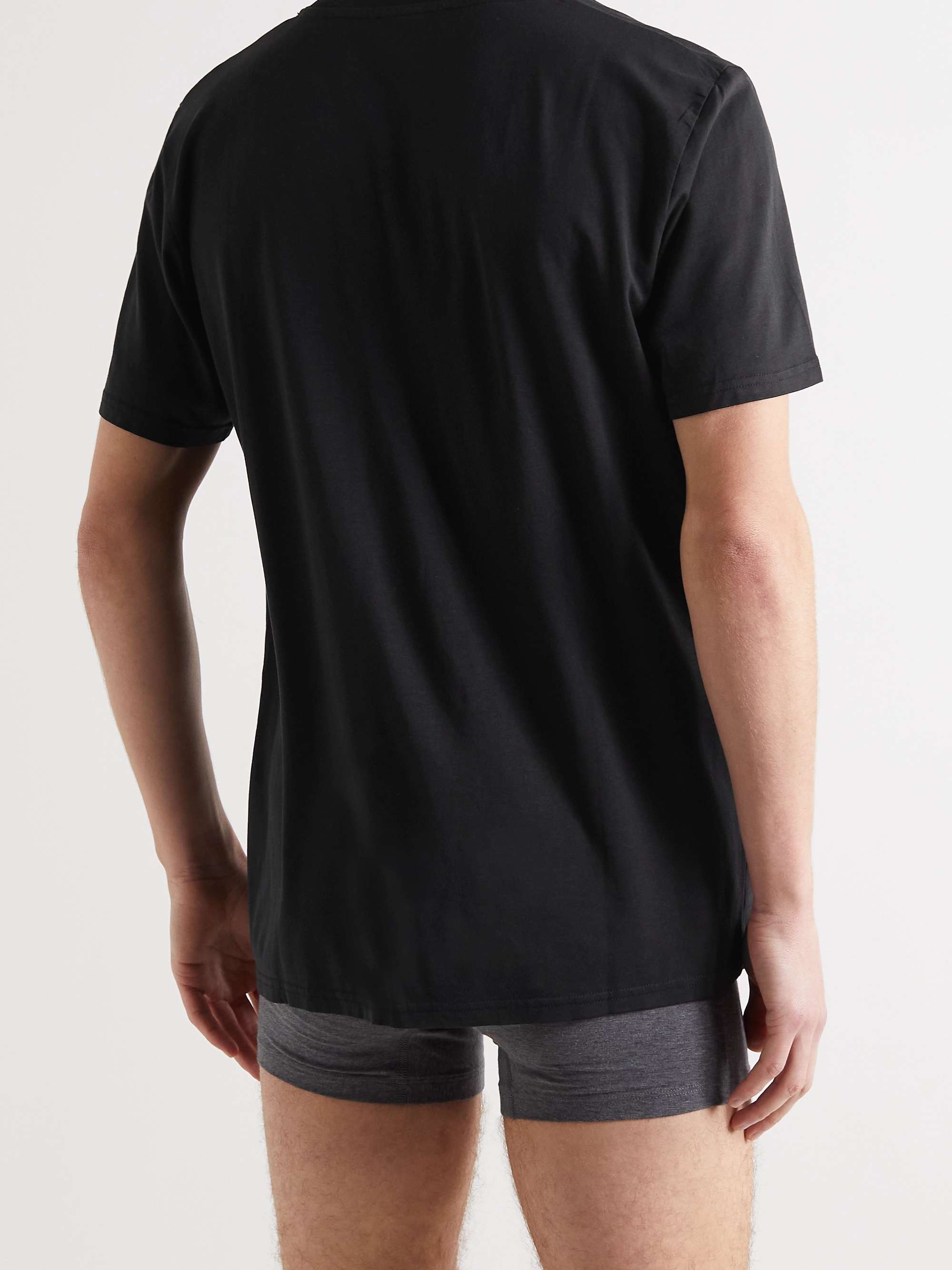 CDLP Three-Pack Lyocell and Pima Cotton-Blend Jersey T-Shirts
