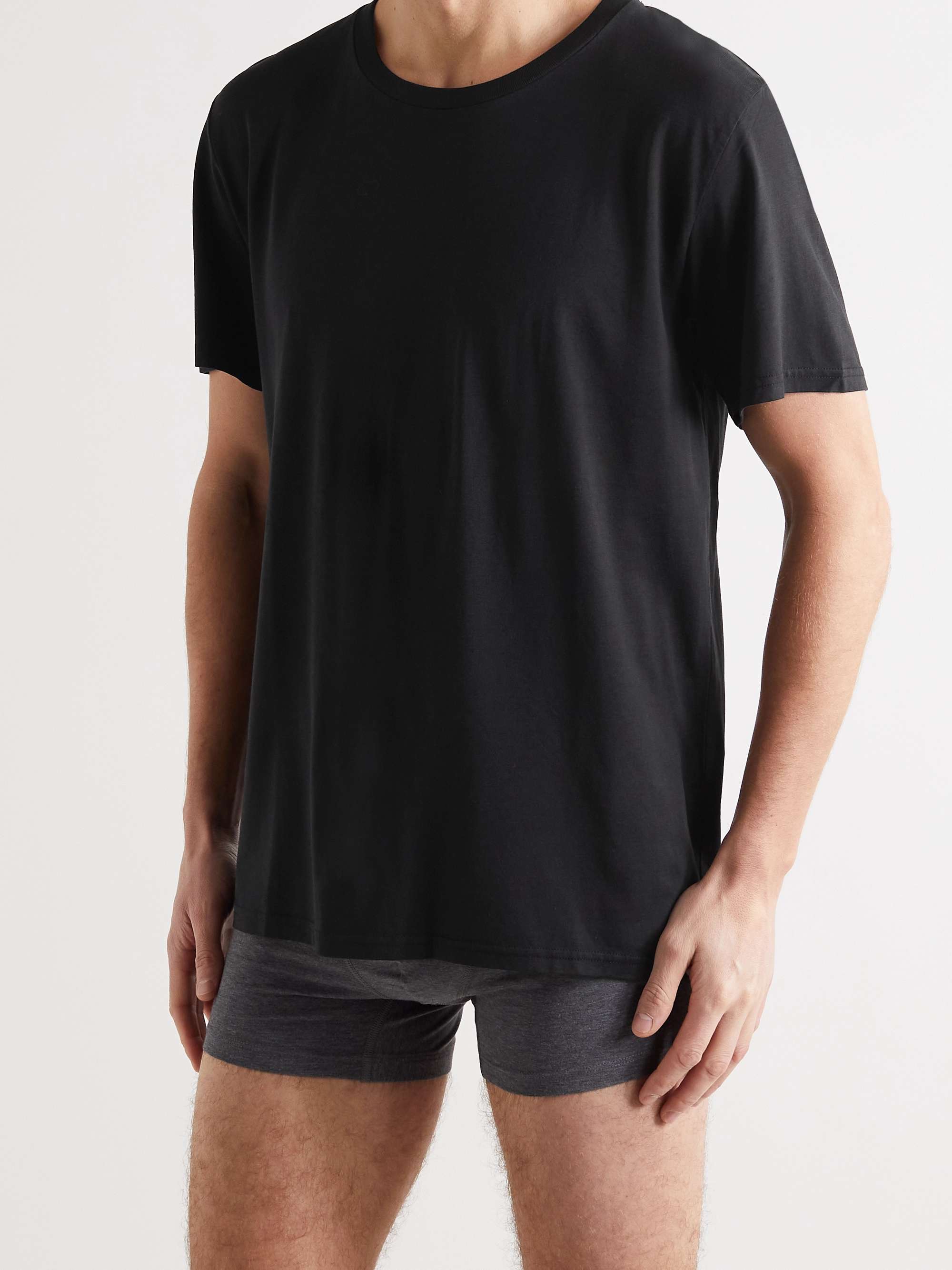 CDLP Three-Pack Lyocell and Pima Cotton-Blend Jersey T-Shirts