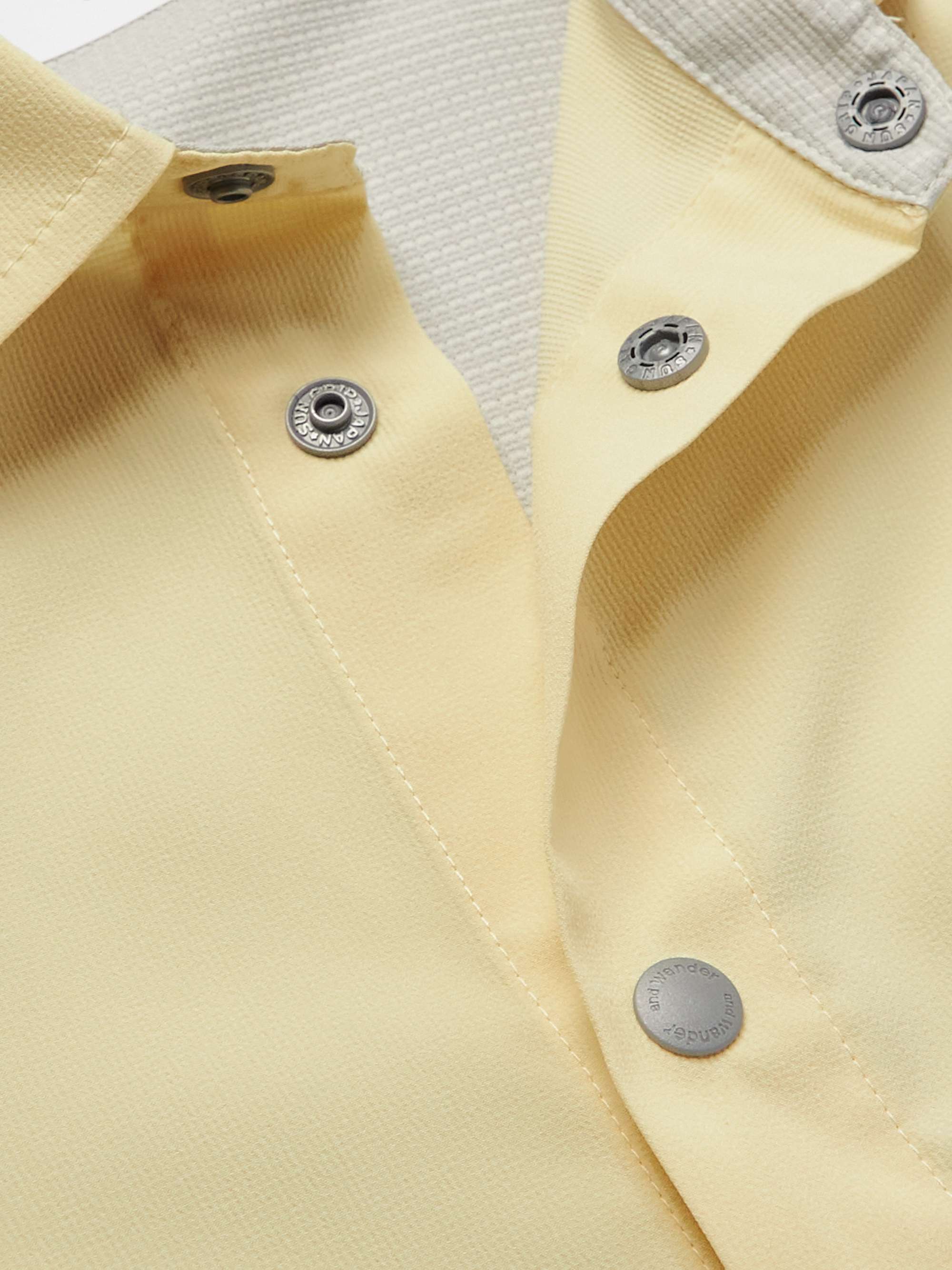 AND WANDER + Maison Kitsuné Panelled Logo-Print Jersey and Mesh Shirt