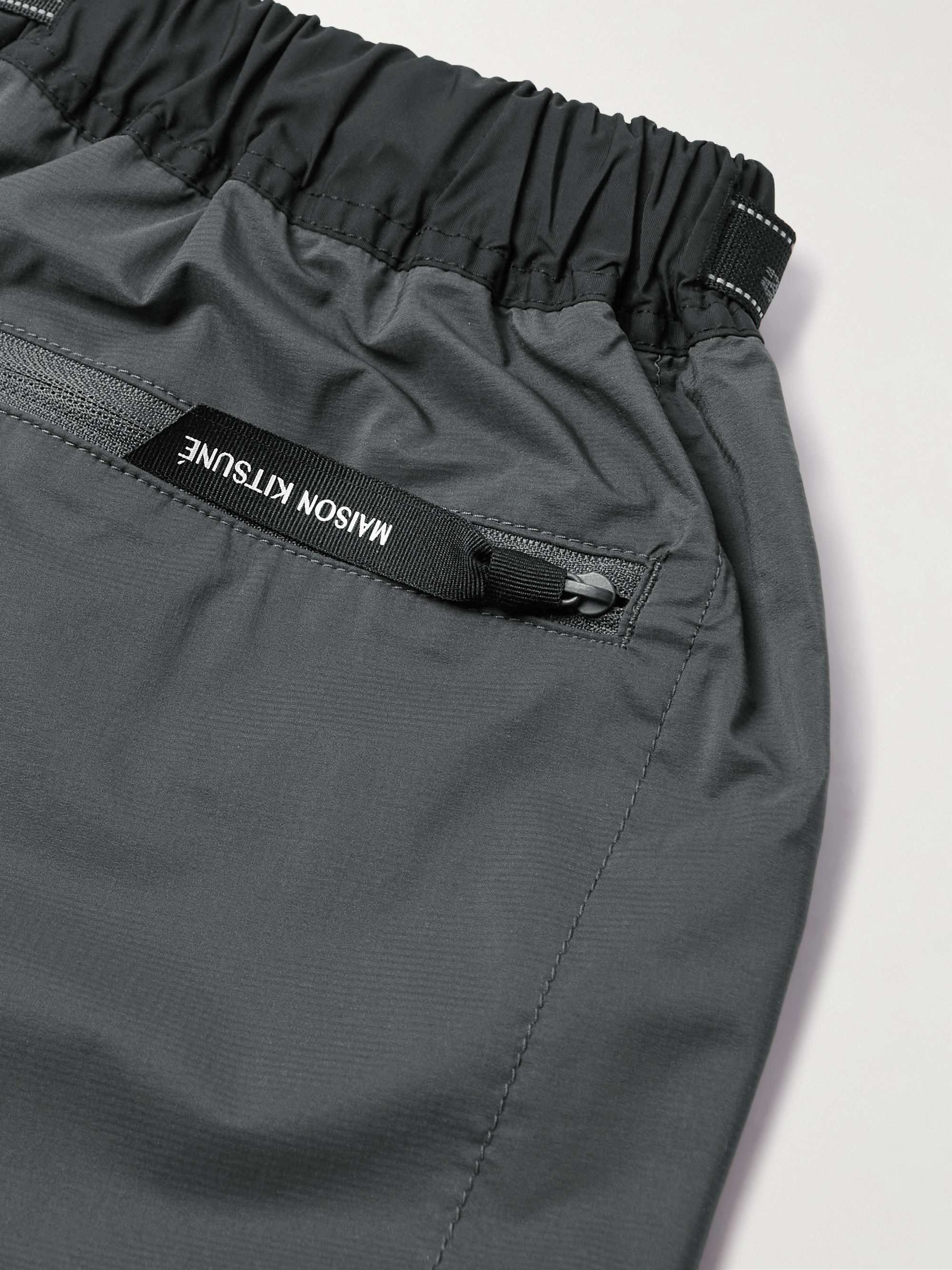 AND WANDER + Maison Kitsuné Straight-Leg Belted Nylon-Ripstop Trousers