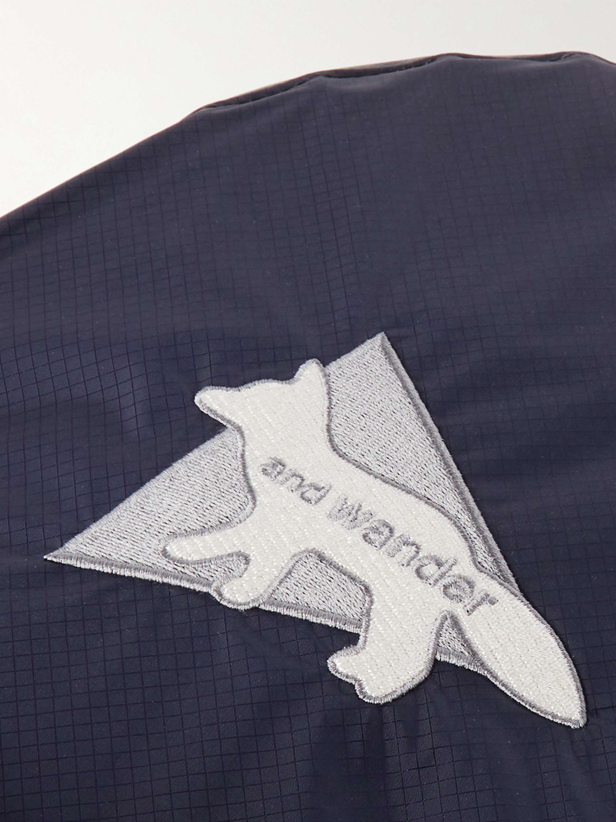 AND WANDER + Maison Kitsuné Rubber-Trimmed Logo-Appliquéd Ripstop Backpack