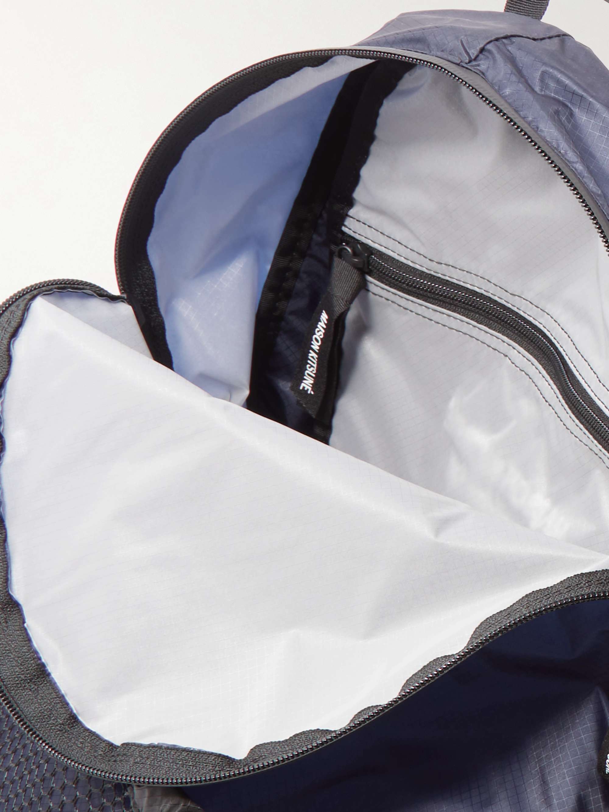AND WANDER + Maison Kitsuné Rubber-Trimmed Logo-Appliquéd Ripstop Backpack