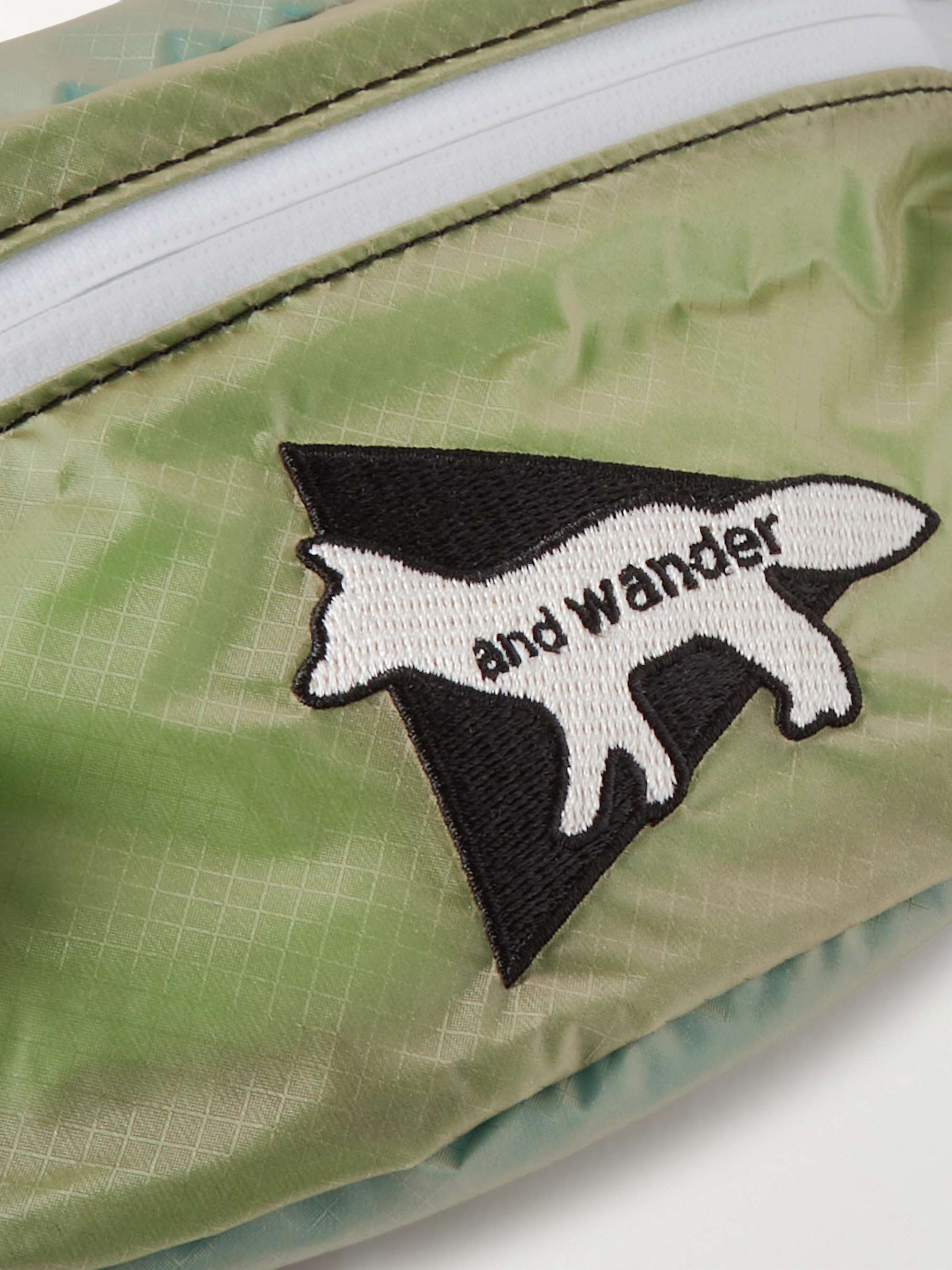 AND WANDER + Maison Kitsuné Logo-Appliquéd Ripstop Belt Bag