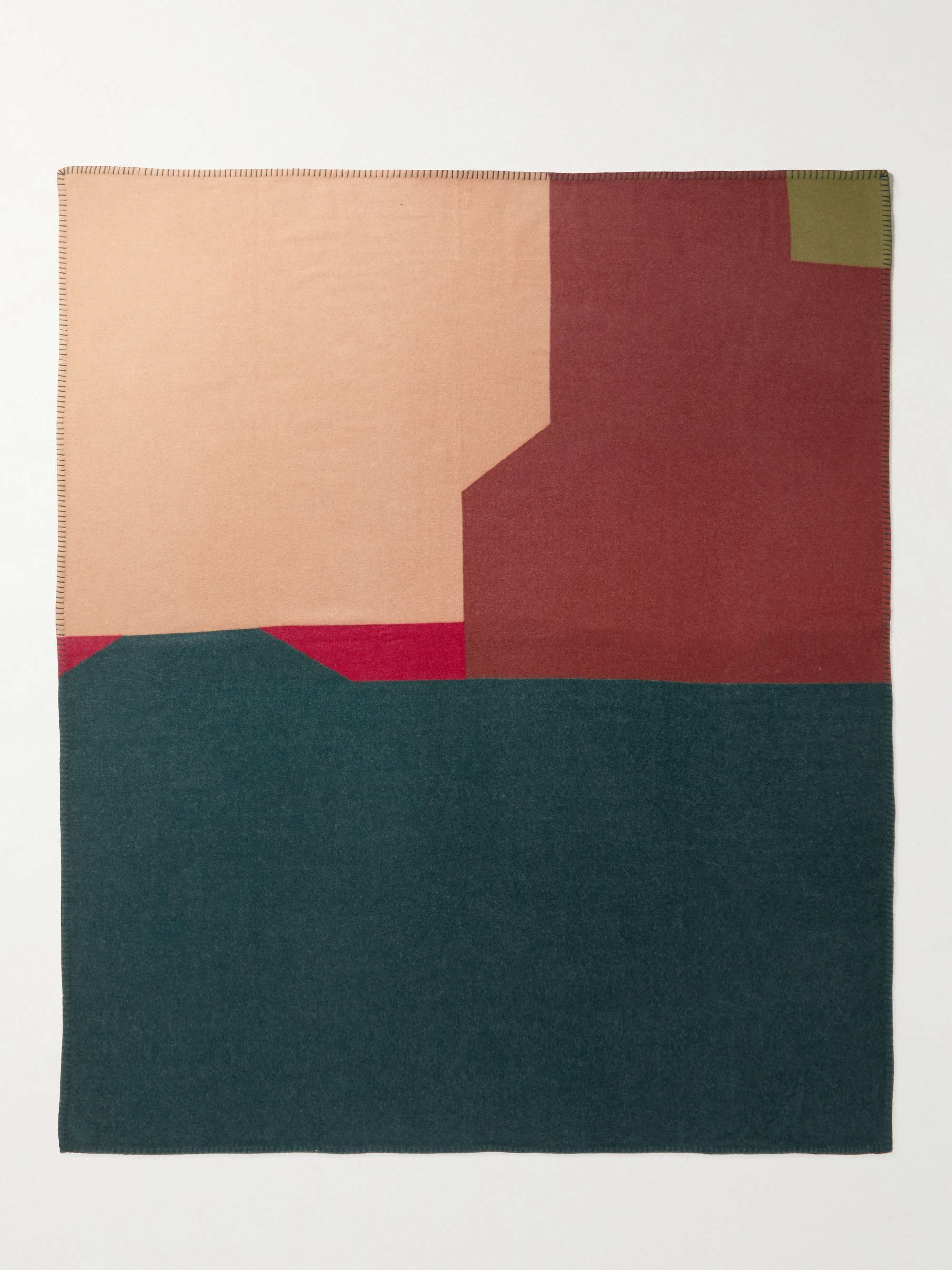 Green Città ColorBlock Wool and Cashmere Blanket R+D.LAB MR PORTER