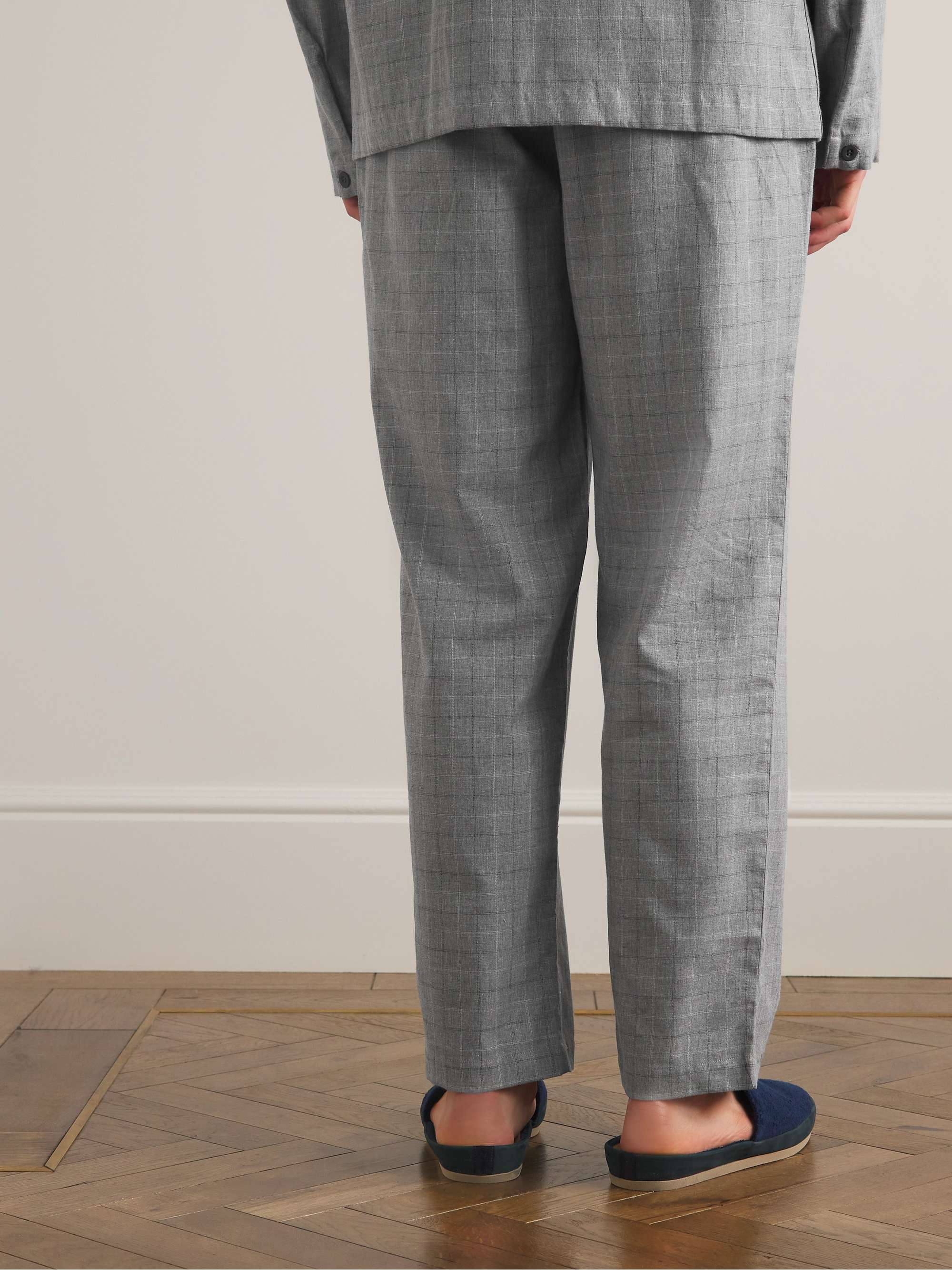 SUNSPEL Striped Cotton-Poplin Pyjama Trousers