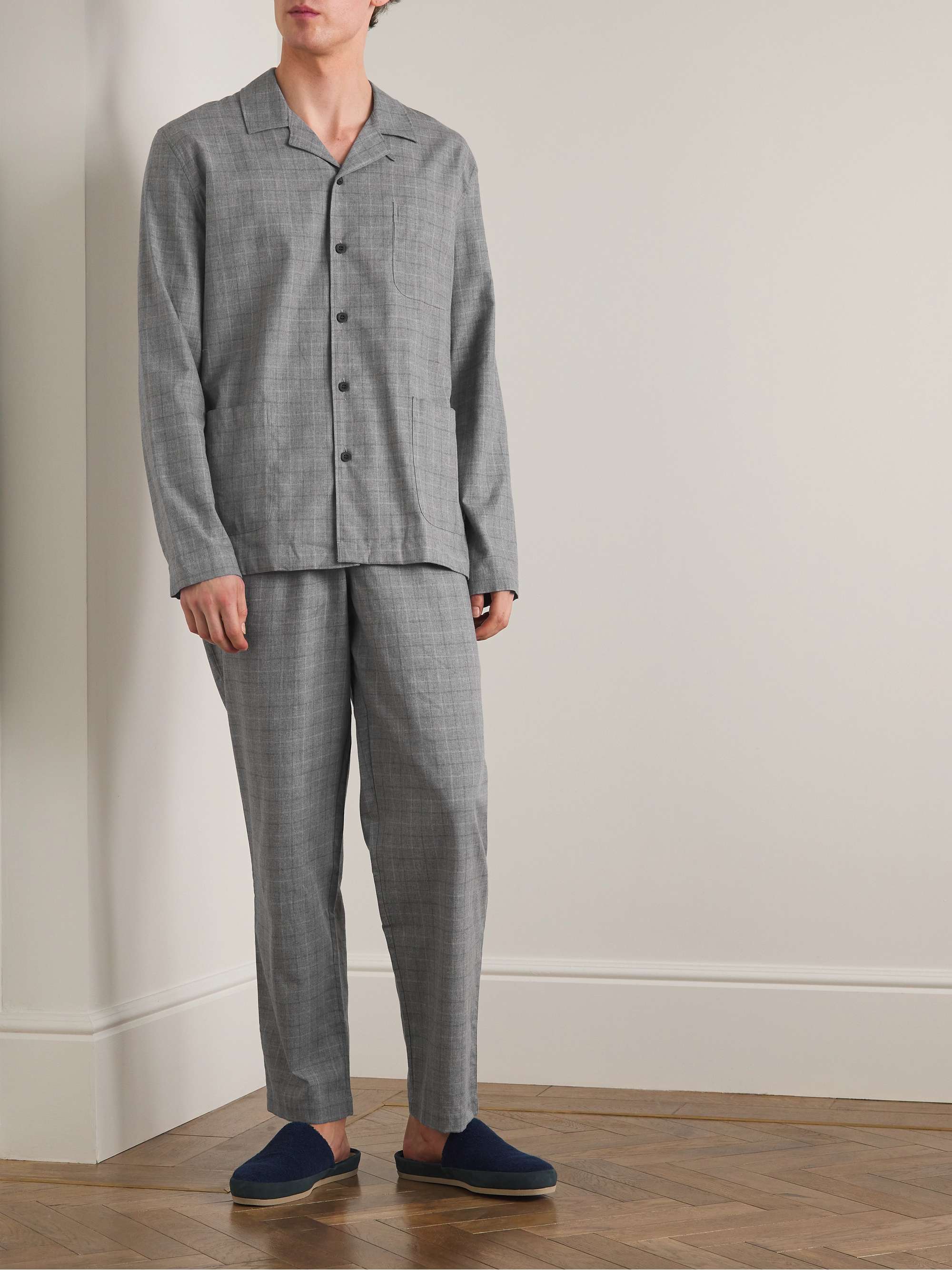SUNSPEL Striped Cotton-Poplin Pyjama Trousers