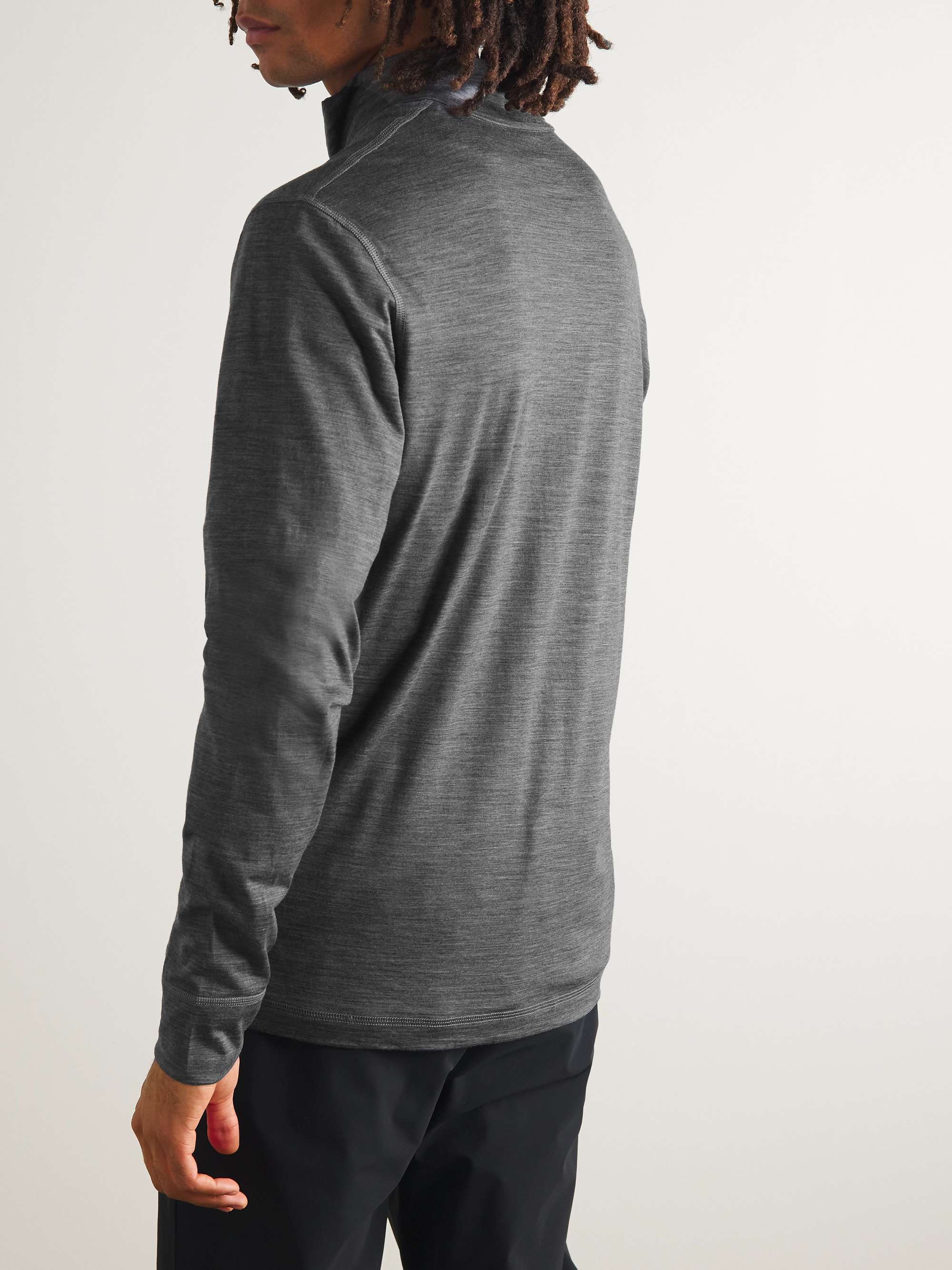 SUNSPEL Merino Wool Half-Zip Sweatshirt