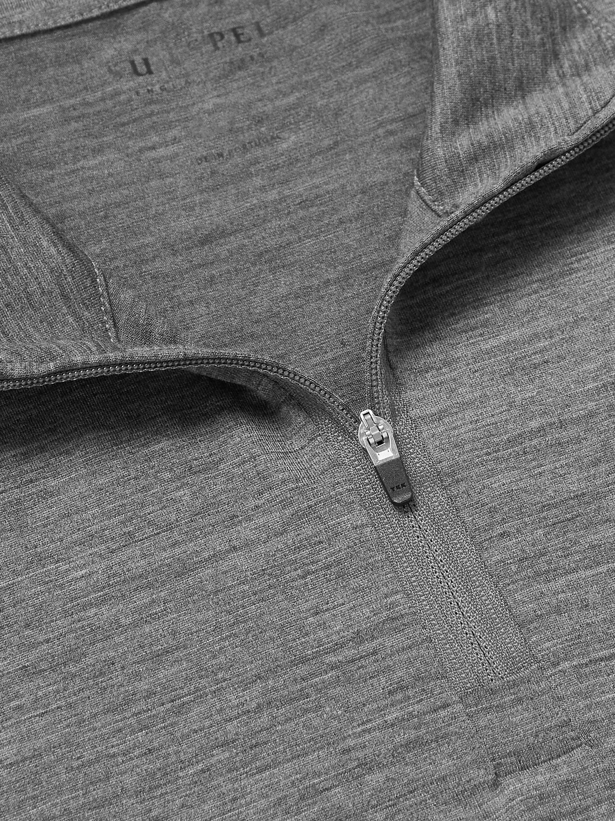 SUNSPEL Merino Wool Half-Zip Sweatshirt