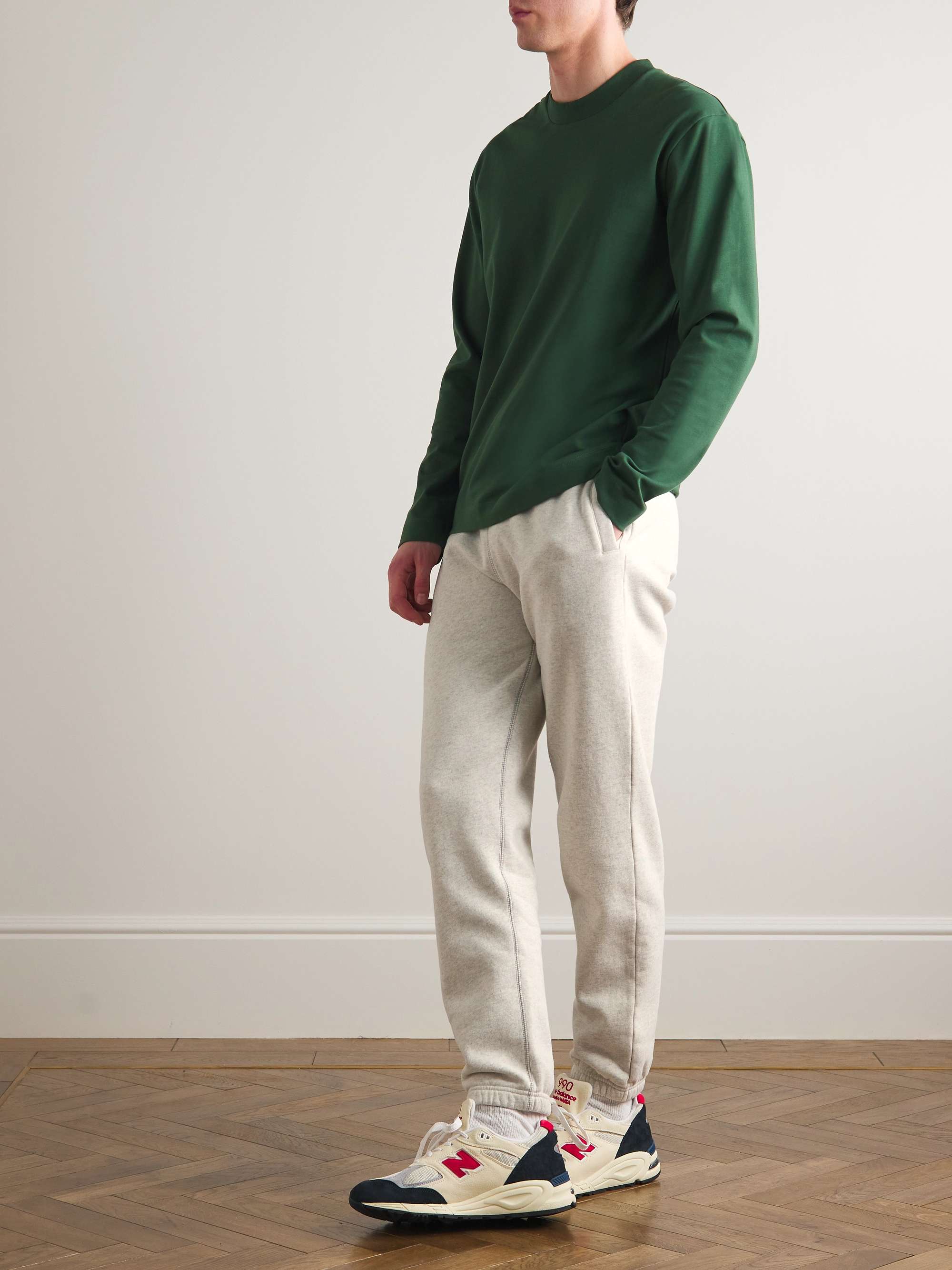 SUNSPEL Tapered Cotton-Jersey Sweatpants