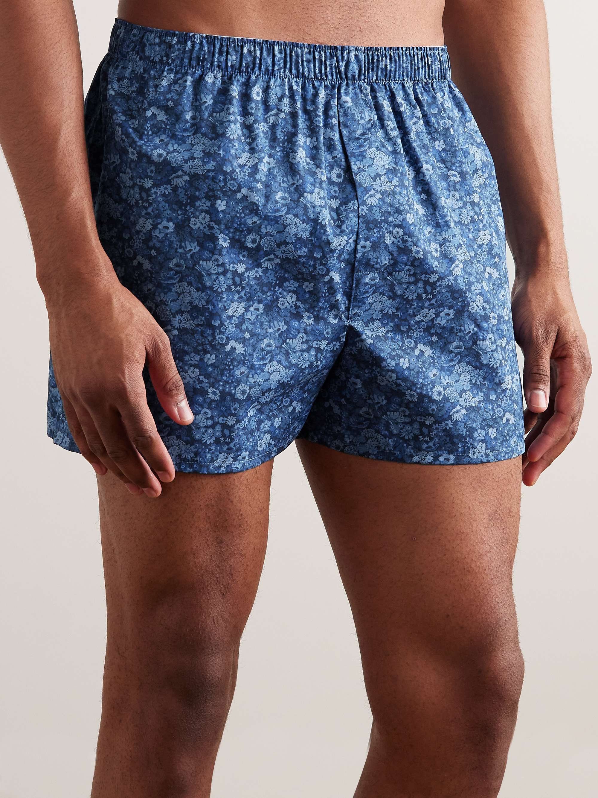 SUNSPEL Floral-Print Cotton Boxer Shorts