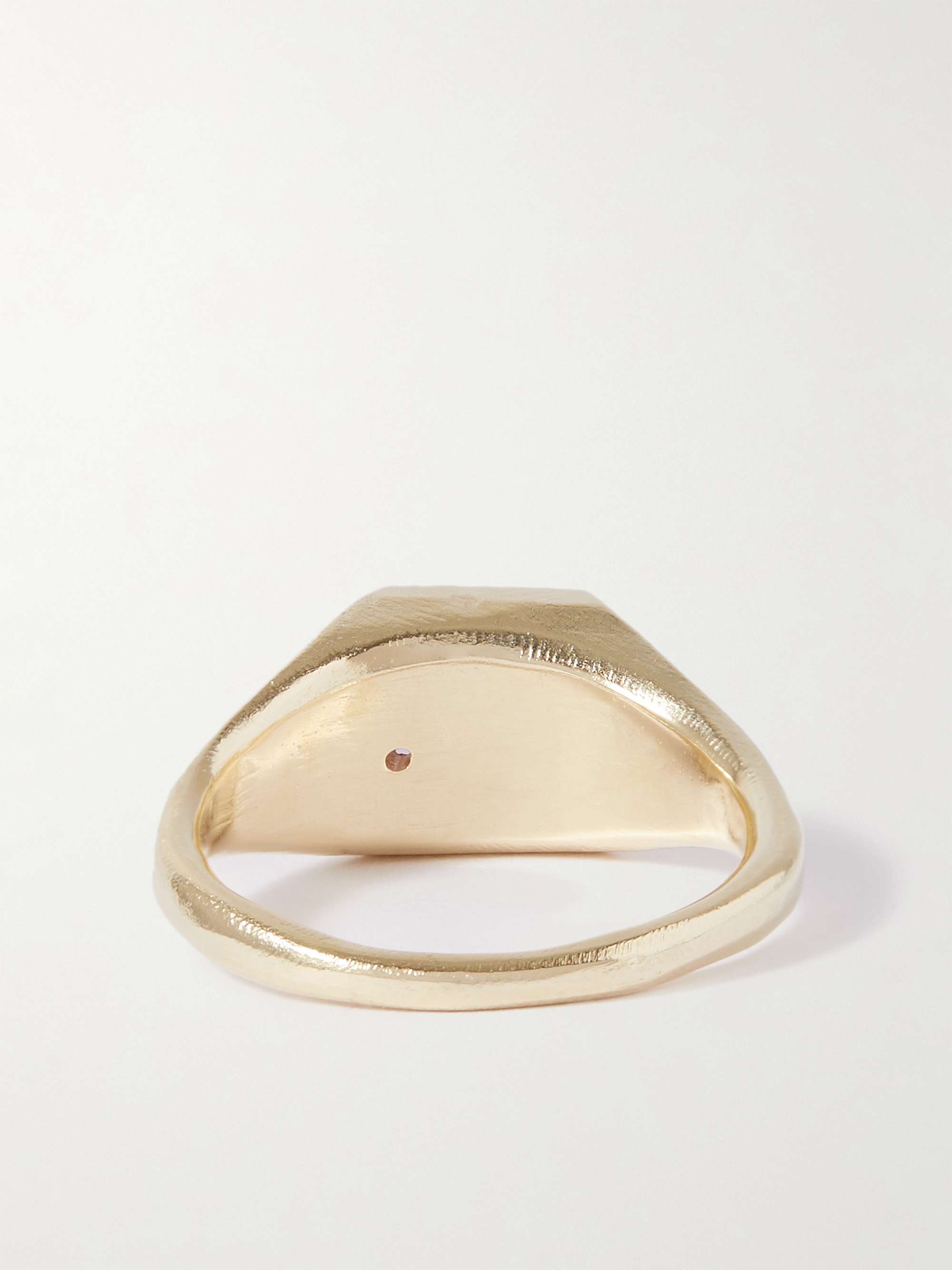 SEB BROWN Angle 9-Karat Recycled Gold Sapphire Ring