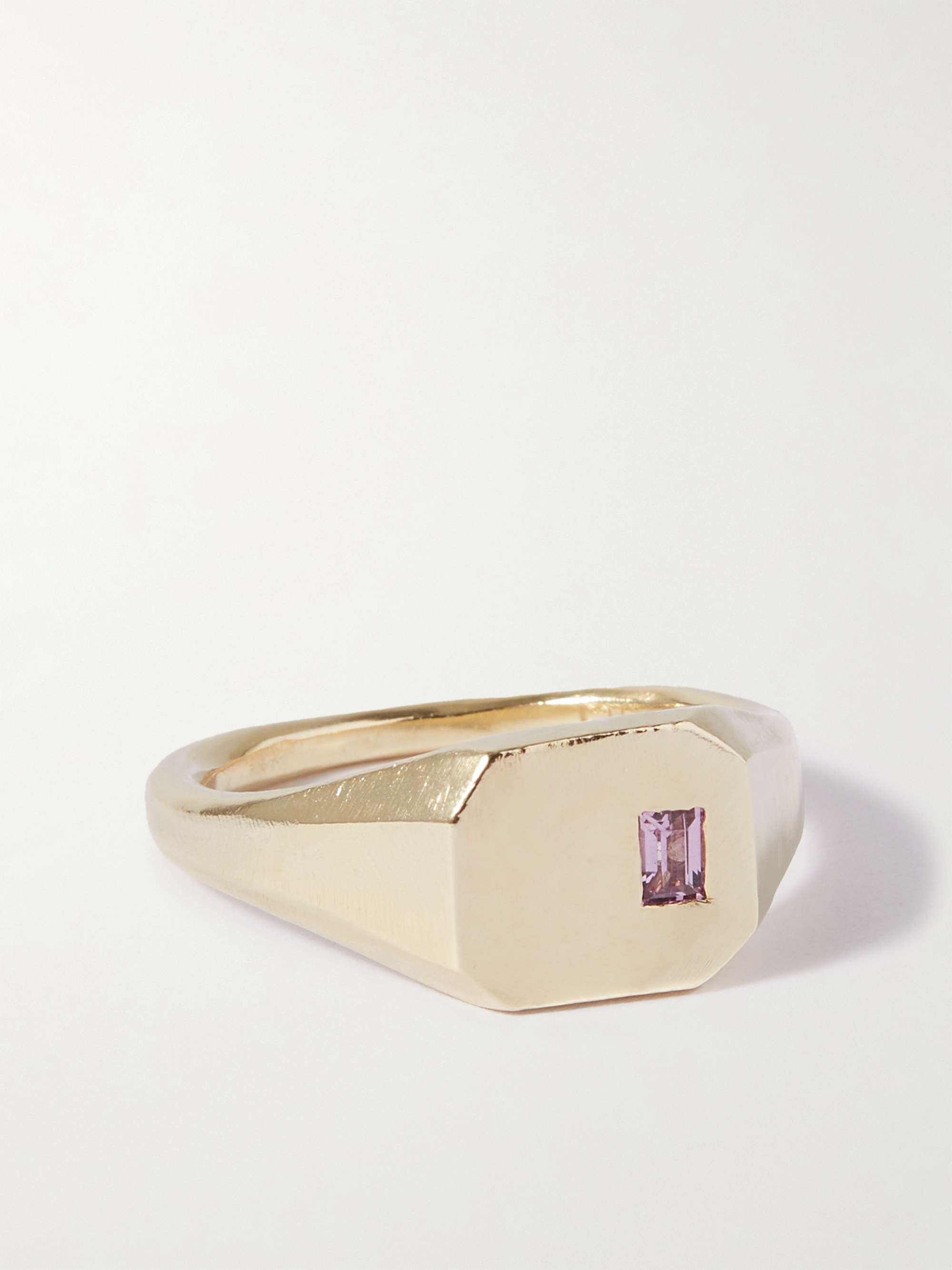 SEB BROWN Angle 9-Karat Recycled Gold Sapphire Ring