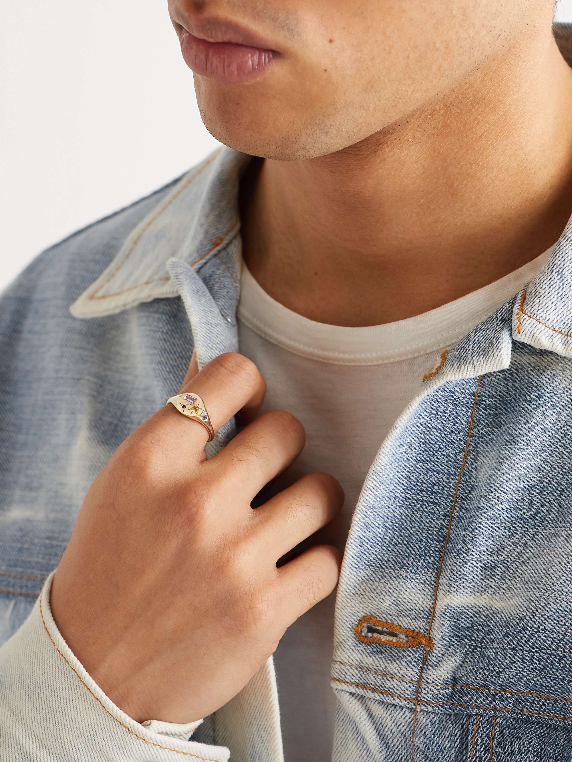 SEB BROWN 9-Karat Recycled Gold Multi-Stone Ring
