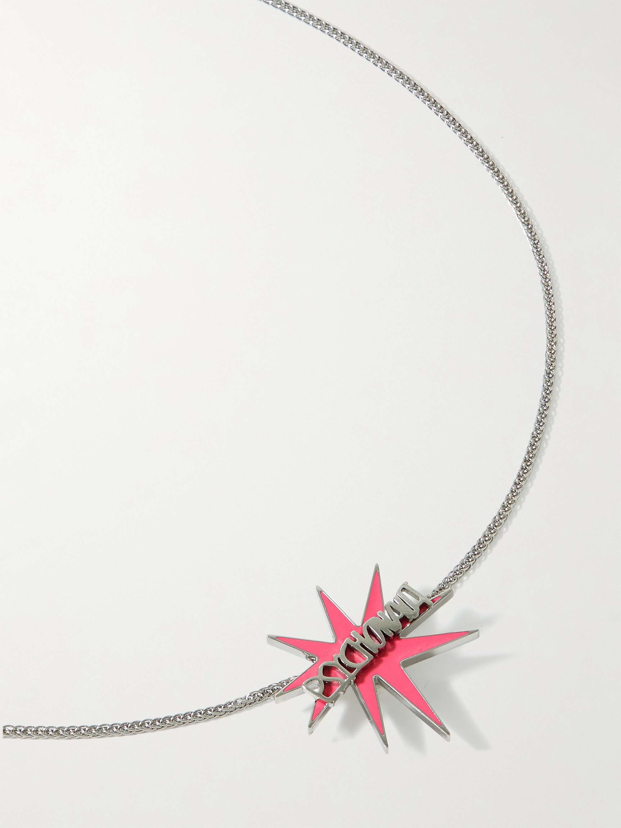 MSFTSREP Silver-Tone and Enamel Necklace