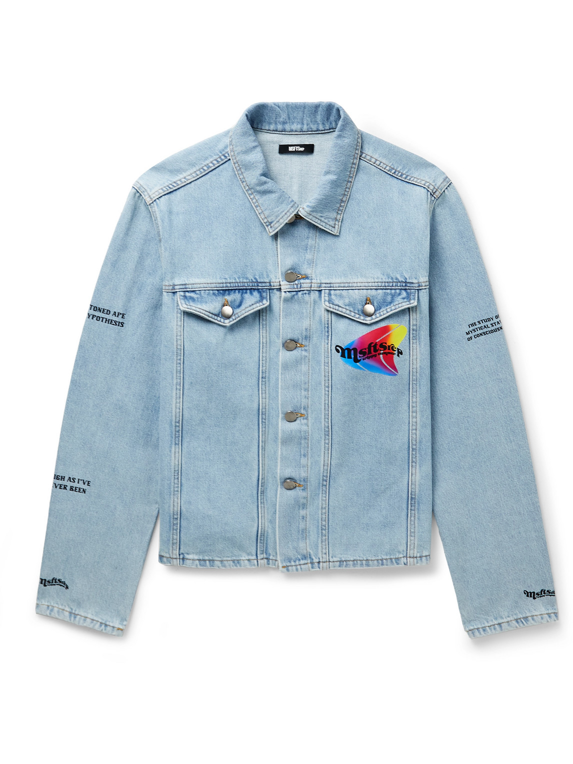 Msftsrep Logo Denim Jacket In Light Blue