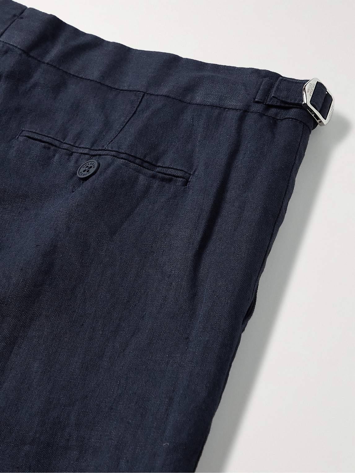 Shop Orlebar Brown Griffon Slim-fit Linen Trousers In Blue