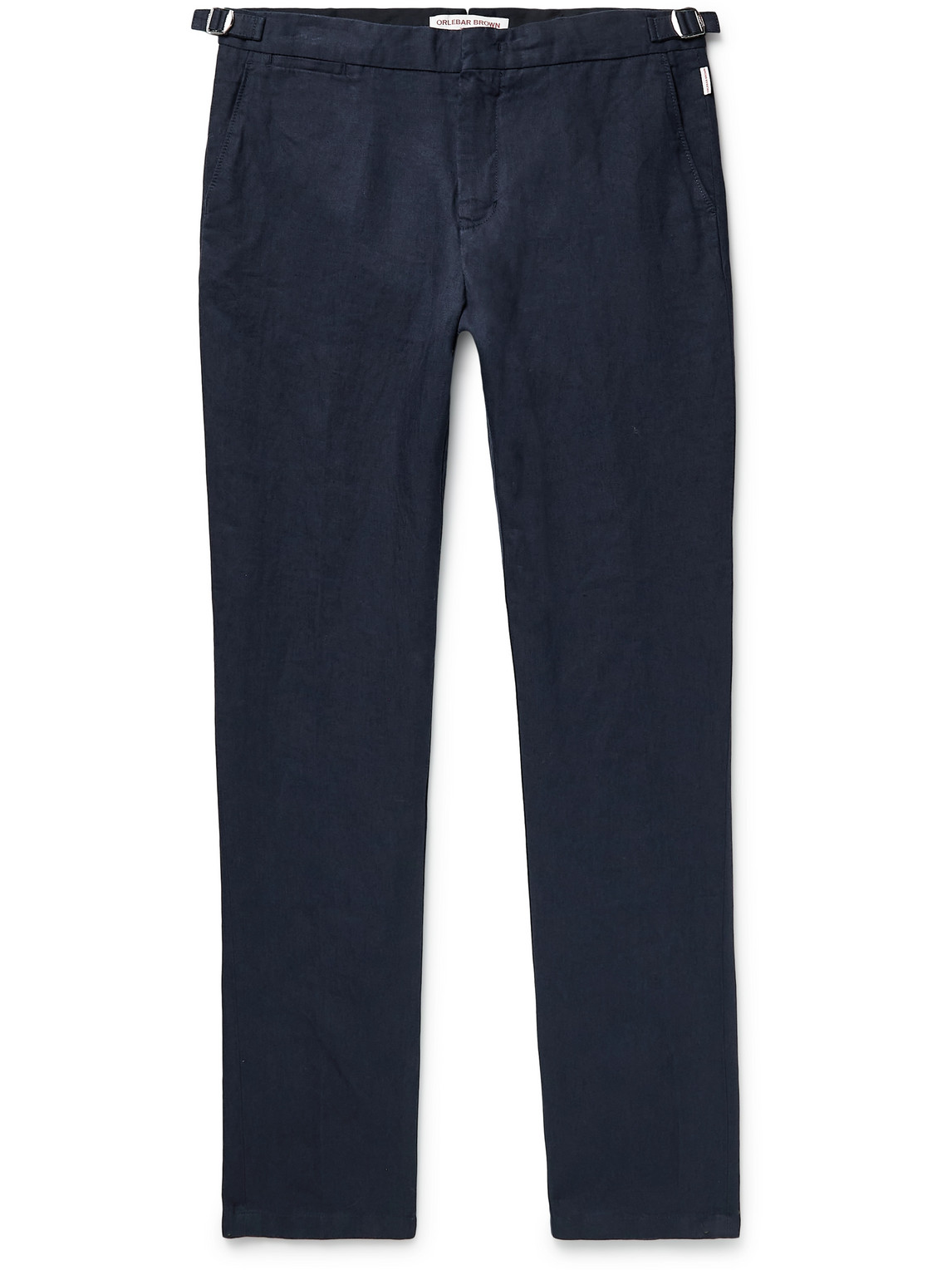 Shop Orlebar Brown Griffon Slim-fit Linen Trousers In Blue