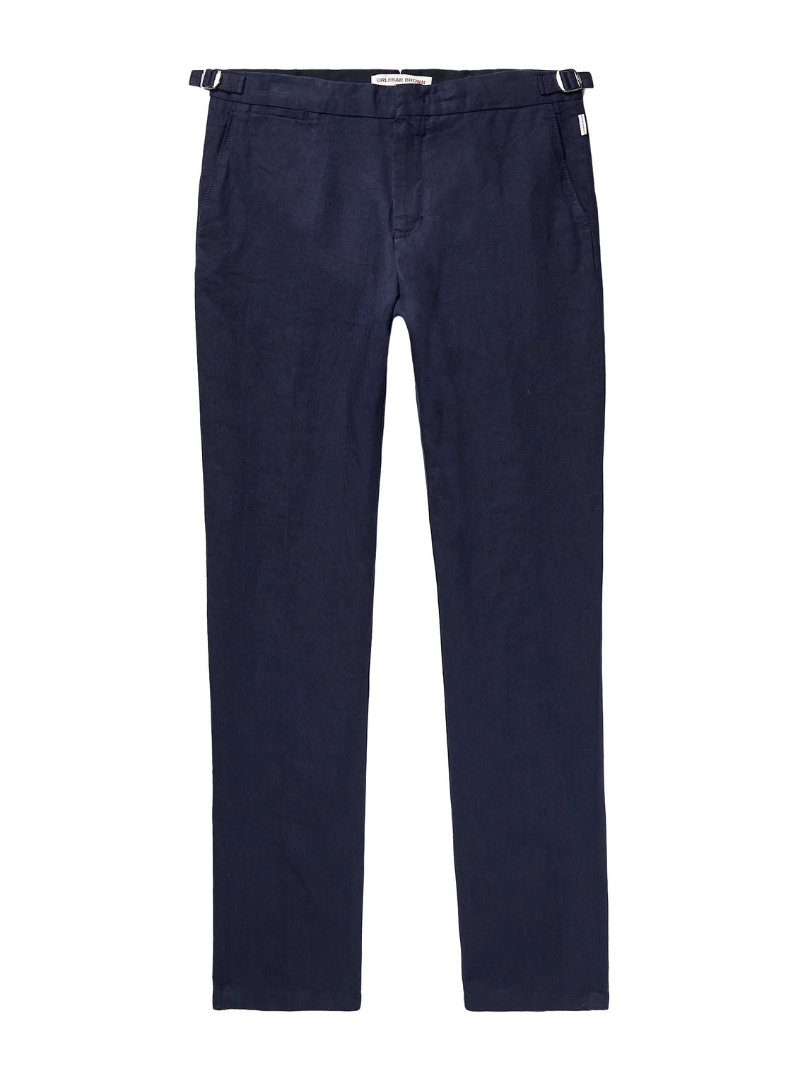 Shop Orlebar Brown Griffon Slim-fit Linen Trousers In Blue