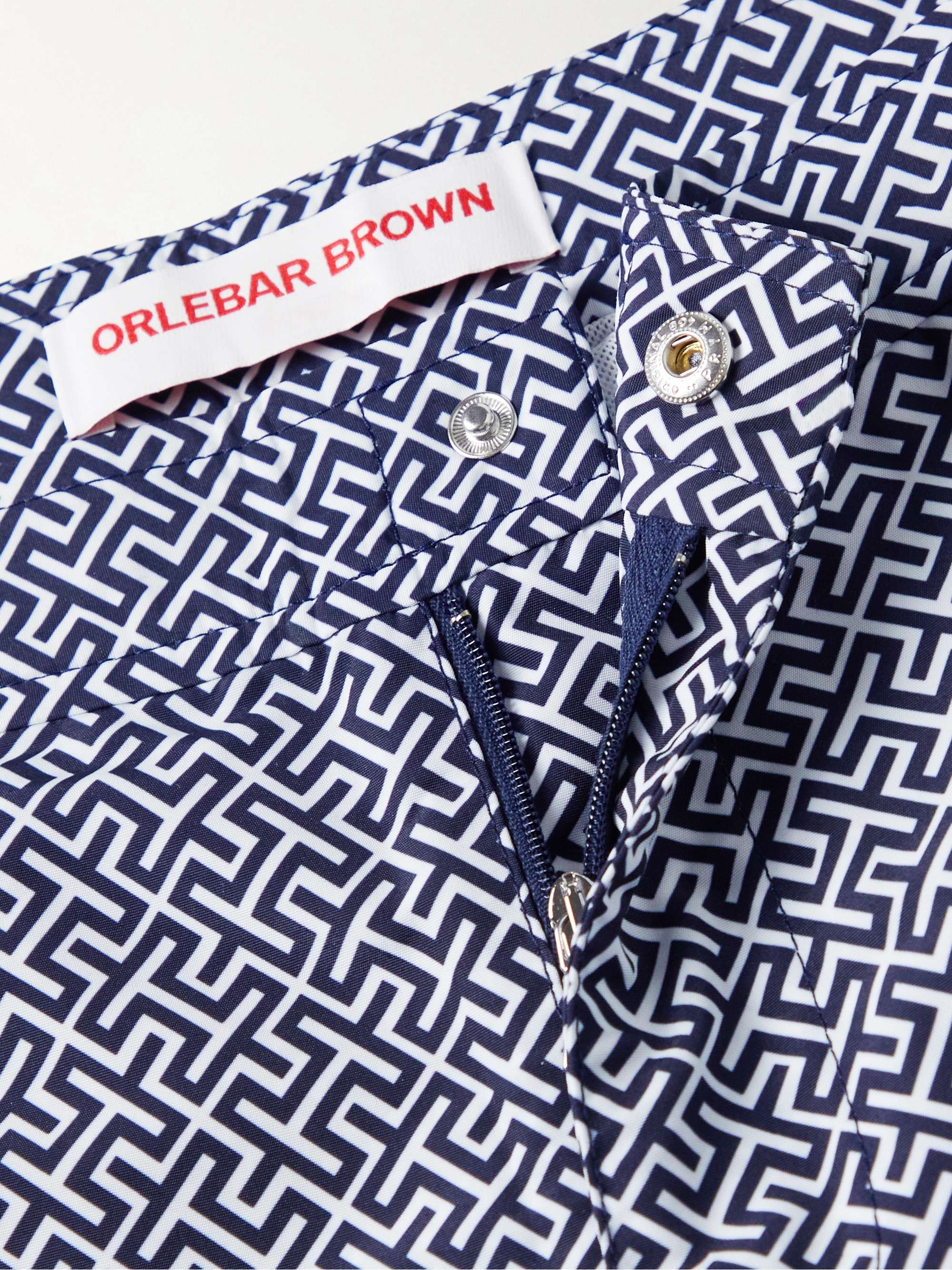 ORLEBAR BROWN Bulldog Straight-Leg Mid-Length Printed Swim Shorts
