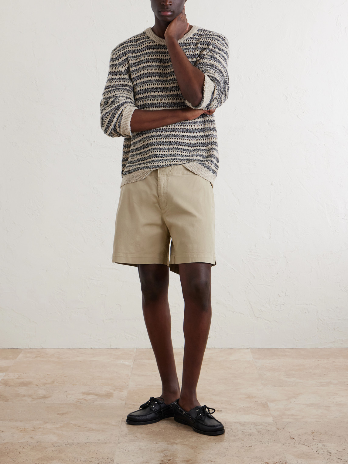 Bulldog Slim-Fit Straight-Leg Stretch-Cotton Twill Shorts